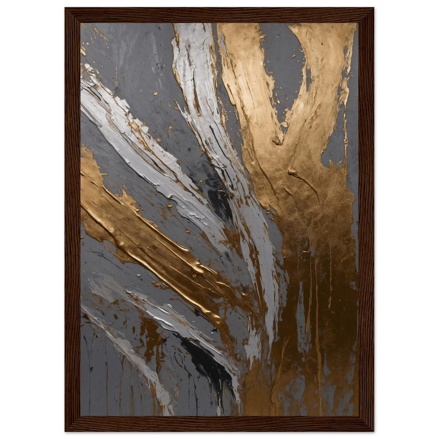 Premium Matte Paper Wooden Framed Poster - Exklusive Kunst in stilvollen Holzrahmen Print Material Modern Masterpieces A4 21x29.7 cm / 8x12″ Dark wood frame