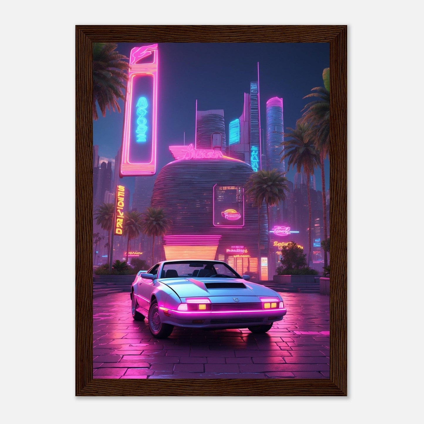 Premium Matte Paper Wooden Framed Poster - Exklusive Kunst in stilvollen Holzrahmen Print Material Modern Masterpieces A4 21x29.7 cm / 8x12″ Dark wood frame