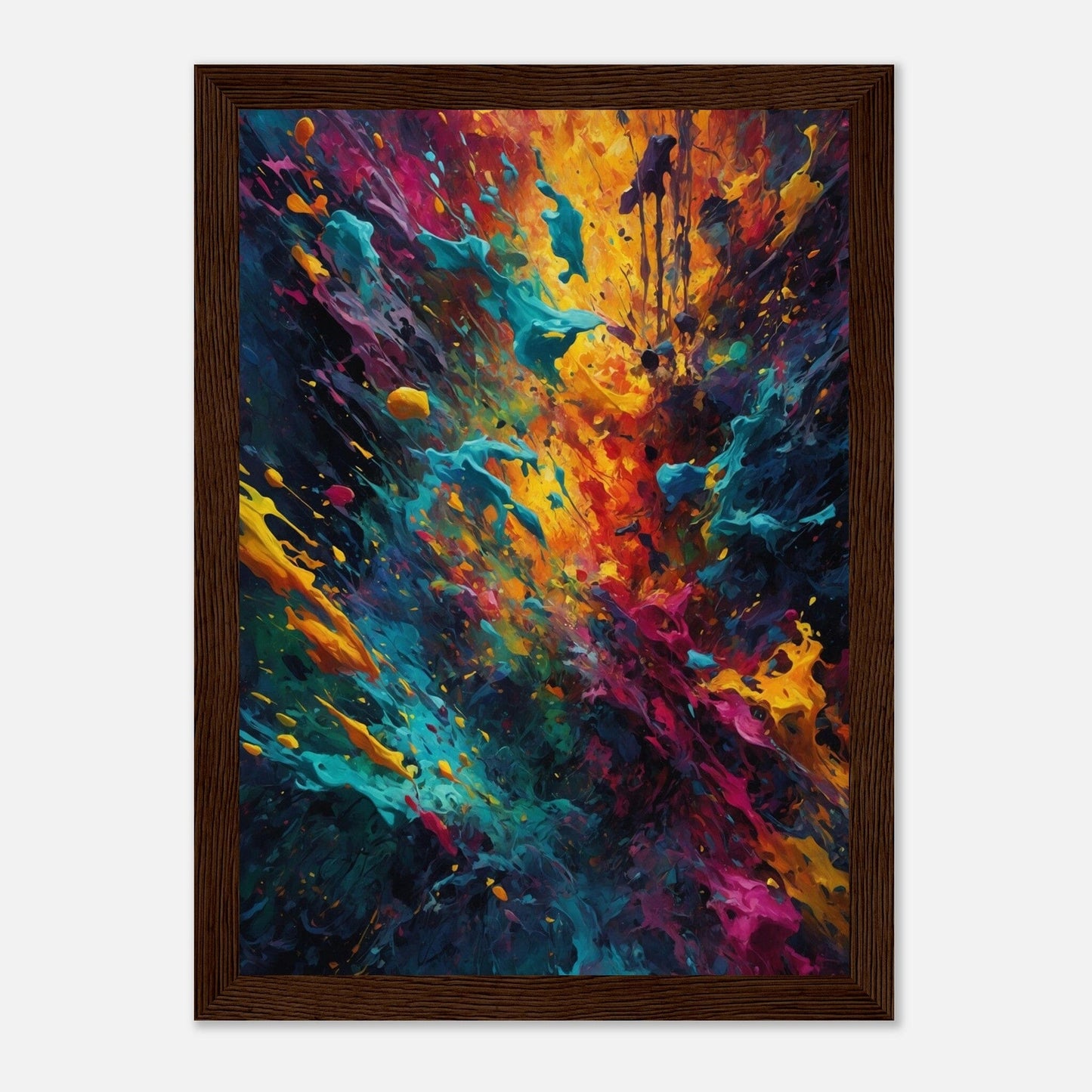 Premium Matte Paper Wooden Framed Poster - Exklusive Kunst in stilvollen Holzrahmen Print Material Modern Masterpieces A4 21x29.7 cm / 8x12″ Dark wood frame