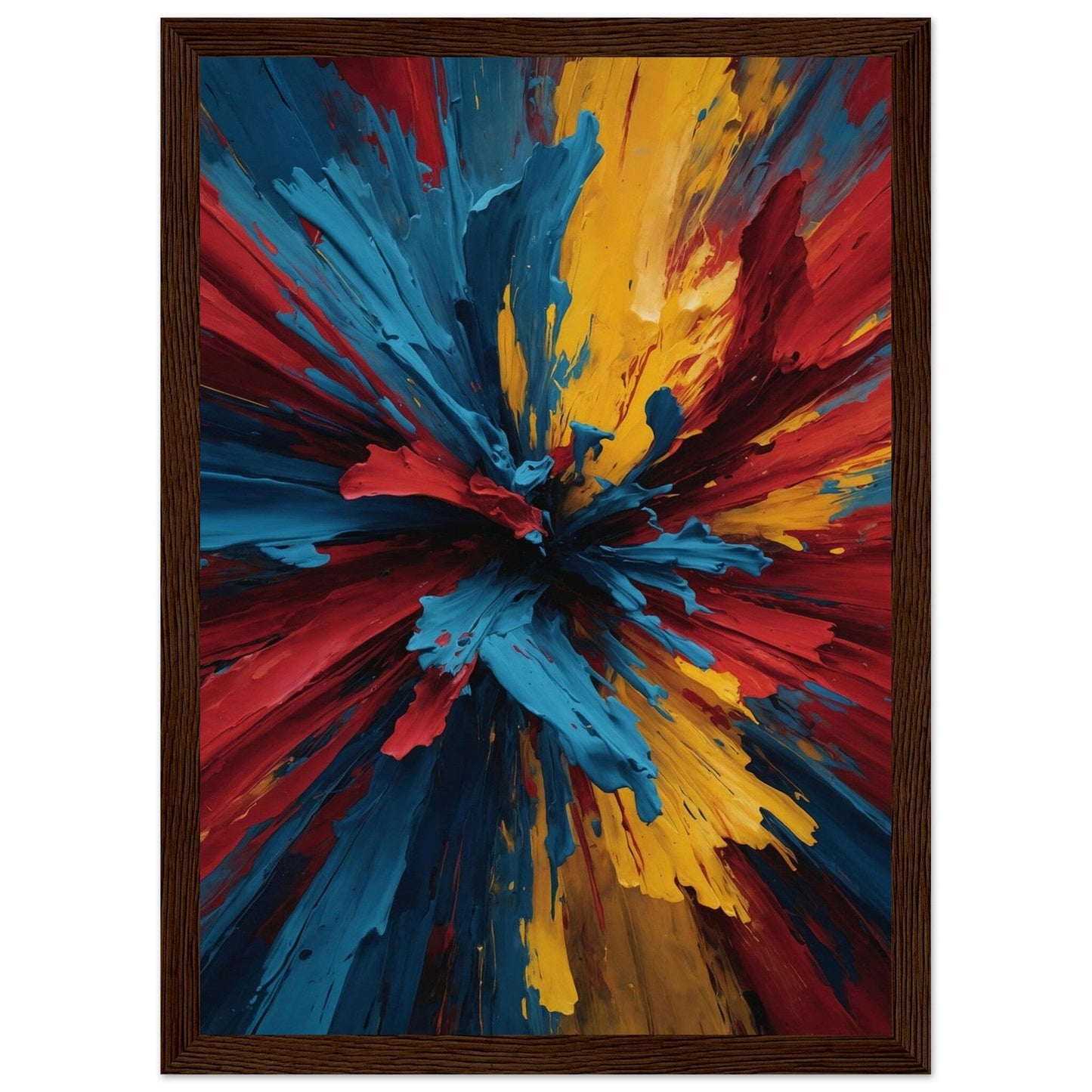 Premium Matte Paper Wooden Framed Poster - Exklusive Kunst in stilvollen Holzrahmen Print Material Modern Masterpieces A4 21x29.7 cm / 8x12″ Dark wood frame