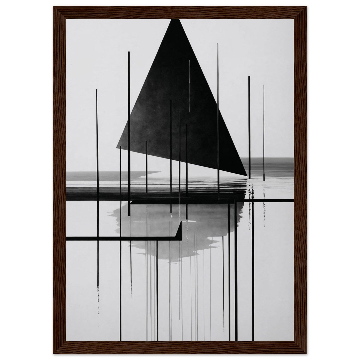 Premium Matte Paper Wooden Framed Poster - Exklusive Kunst in stilvollen Holzrahmen Print Material Modern Masterpieces A4 21x29.7 cm / 8x12″ Dark wood frame