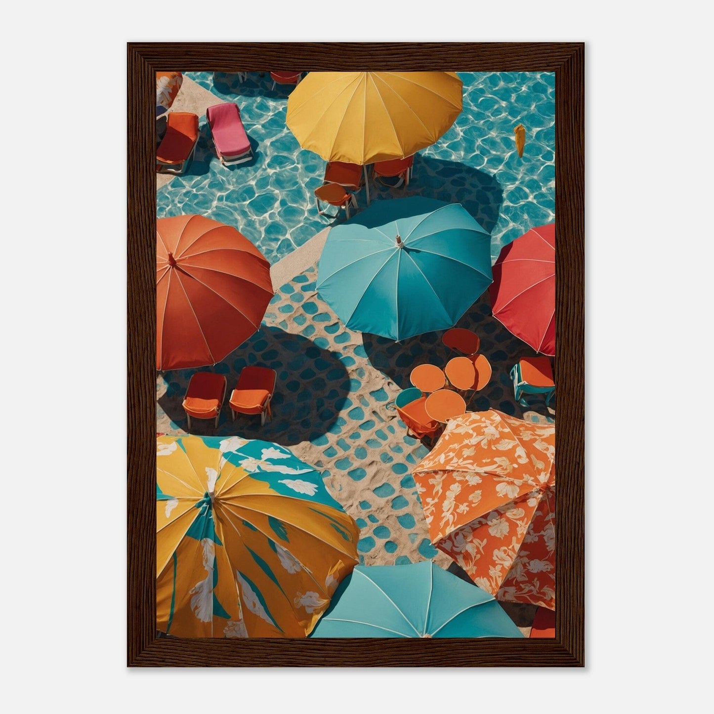 Premium Matte Paper Wooden Framed Poster - Exklusive Kunst in stilvollen Holzrahmen Print Material Modern Masterpieces A4 21x29.7 cm / 8x12″ Dark wood frame