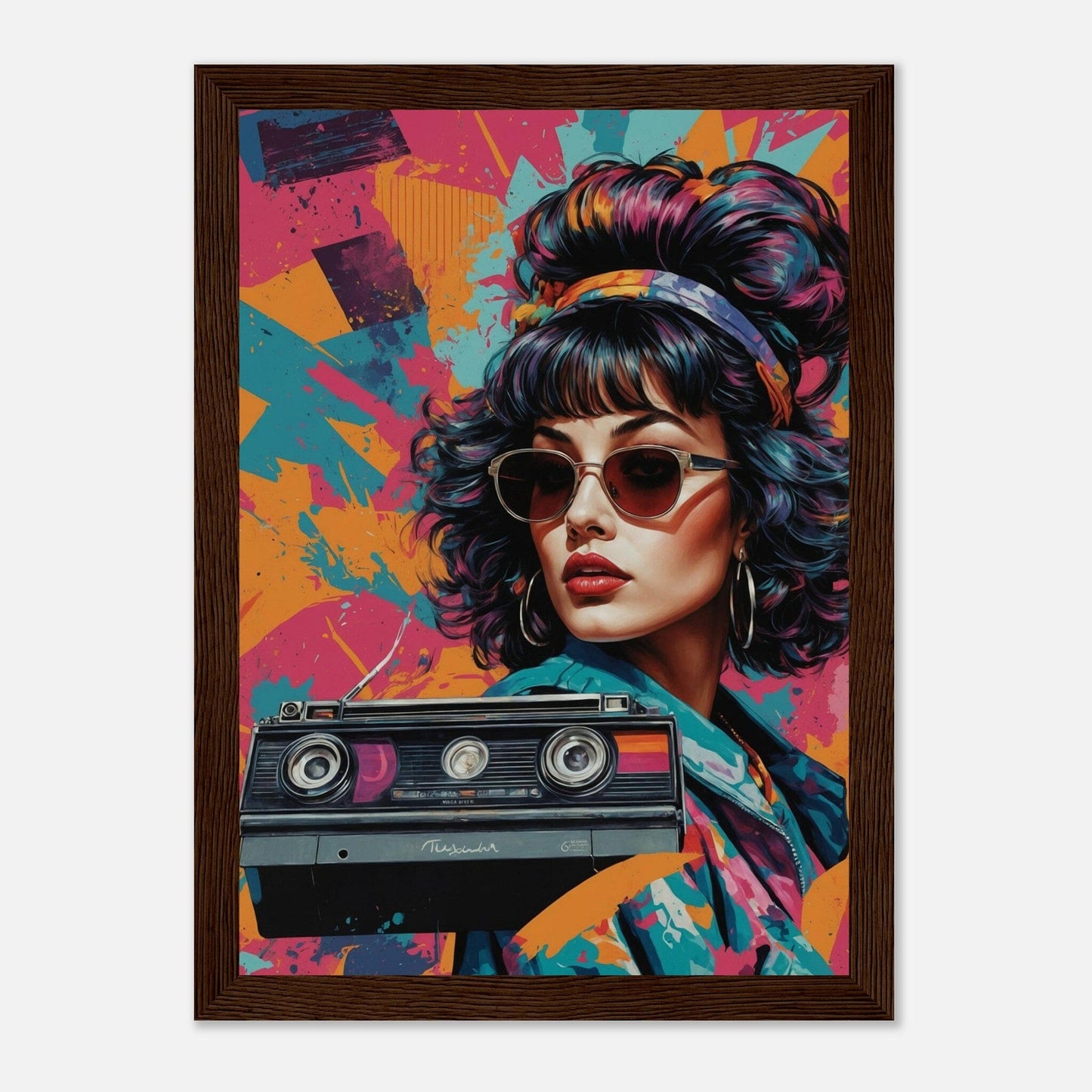 Premium Matte Paper Wooden Framed Poster - Exklusive Kunst in stilvollen Holzrahmen Print Material Modern Masterpieces A4 21x29.7 cm / 8x12″ Dark wood frame