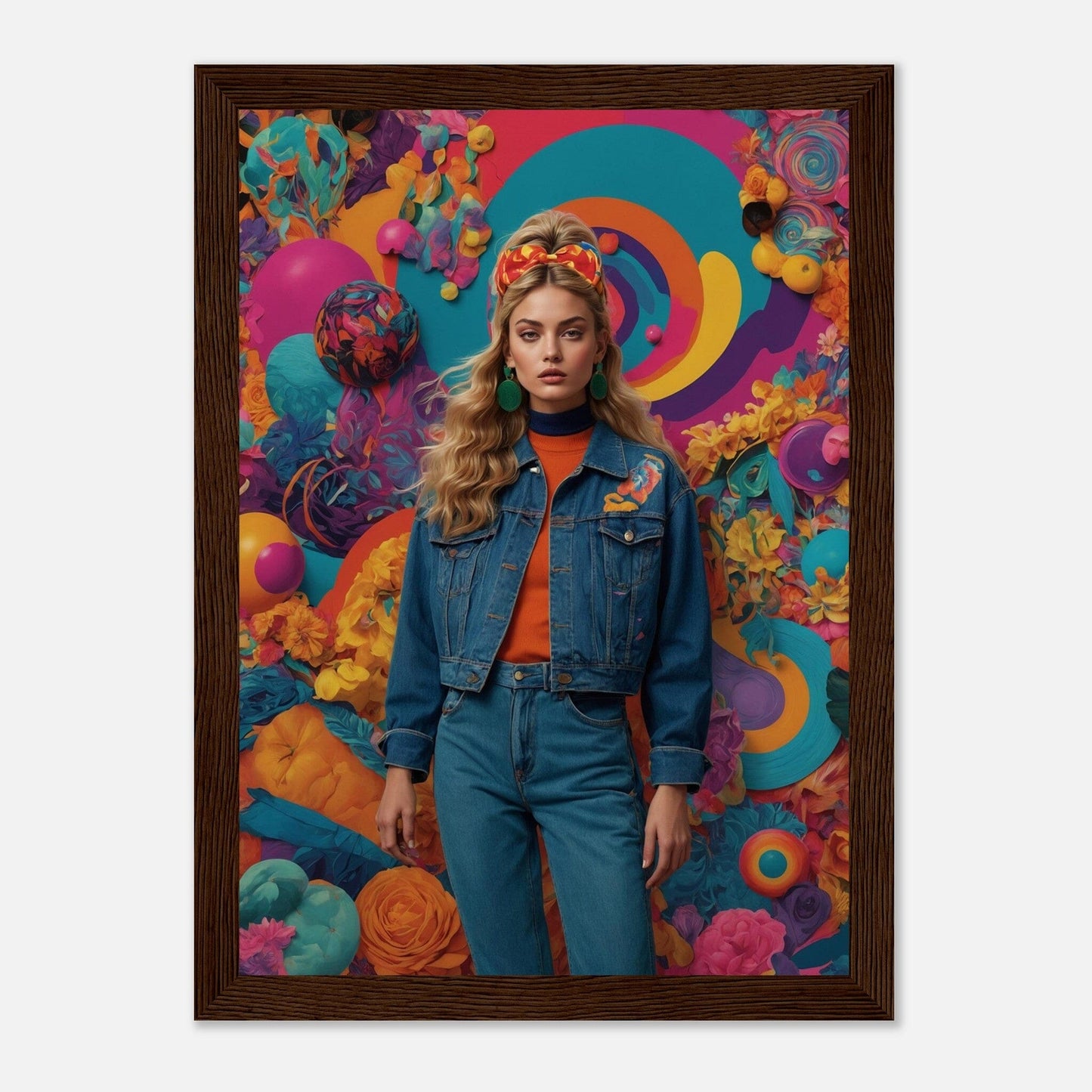 Premium Matte Paper Wooden Framed Poster - Exklusive Kunst in stilvollen Holzrahmen Print Material Modern Masterpieces A4 21x29.7 cm / 8x12″ Dark wood frame