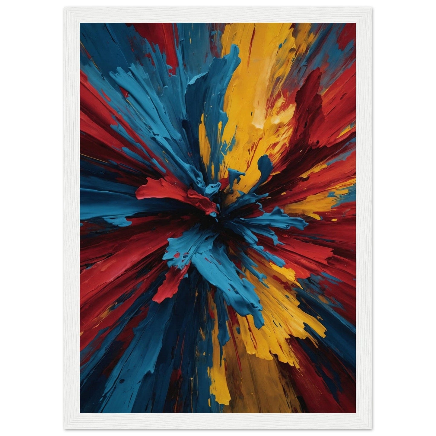 Premium Matte Paper Wooden Framed Poster - Exklusive Kunst in stilvollen Holzrahmen Print Material Modern Masterpieces A4 21x29.7 cm / 8x12″ White frame