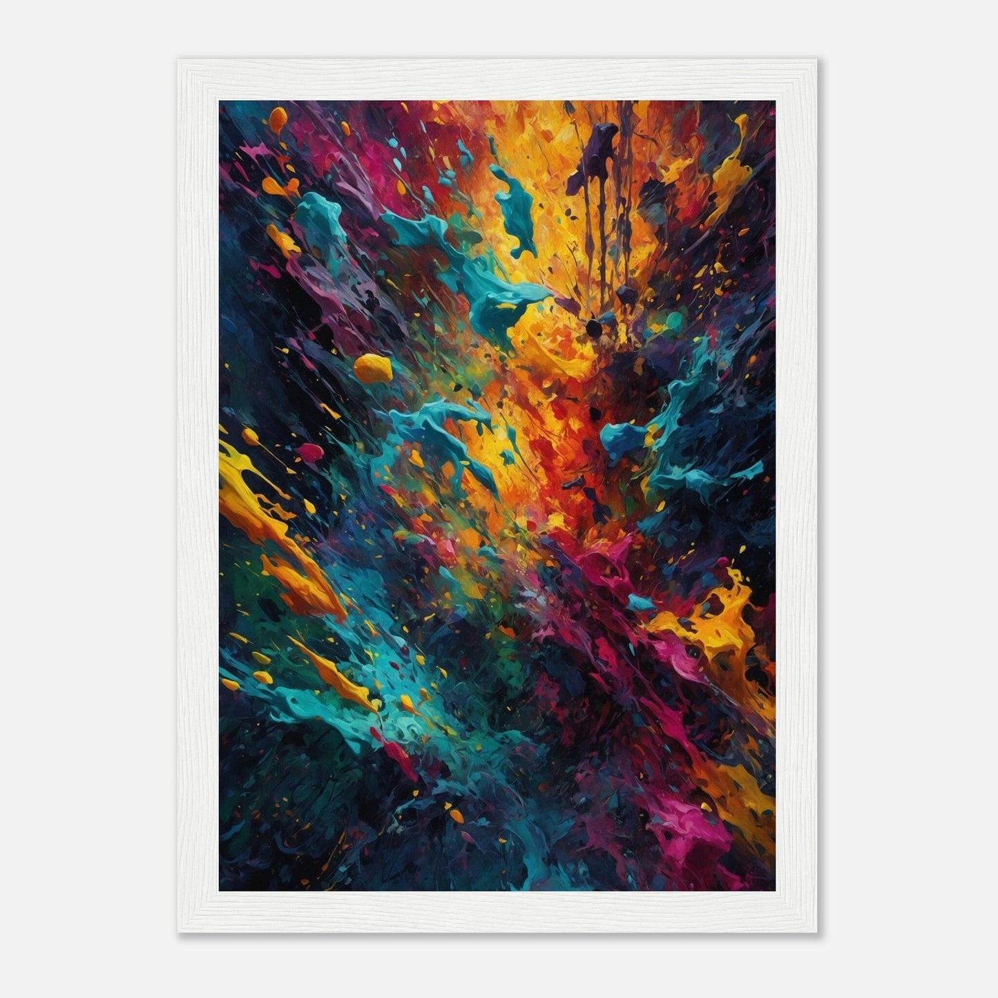 Premium Matte Paper Wooden Framed Poster - Exklusive Kunst in stilvollen Holzrahmen Print Material Modern Masterpieces A4 21x29.7 cm / 8x12″ White frame