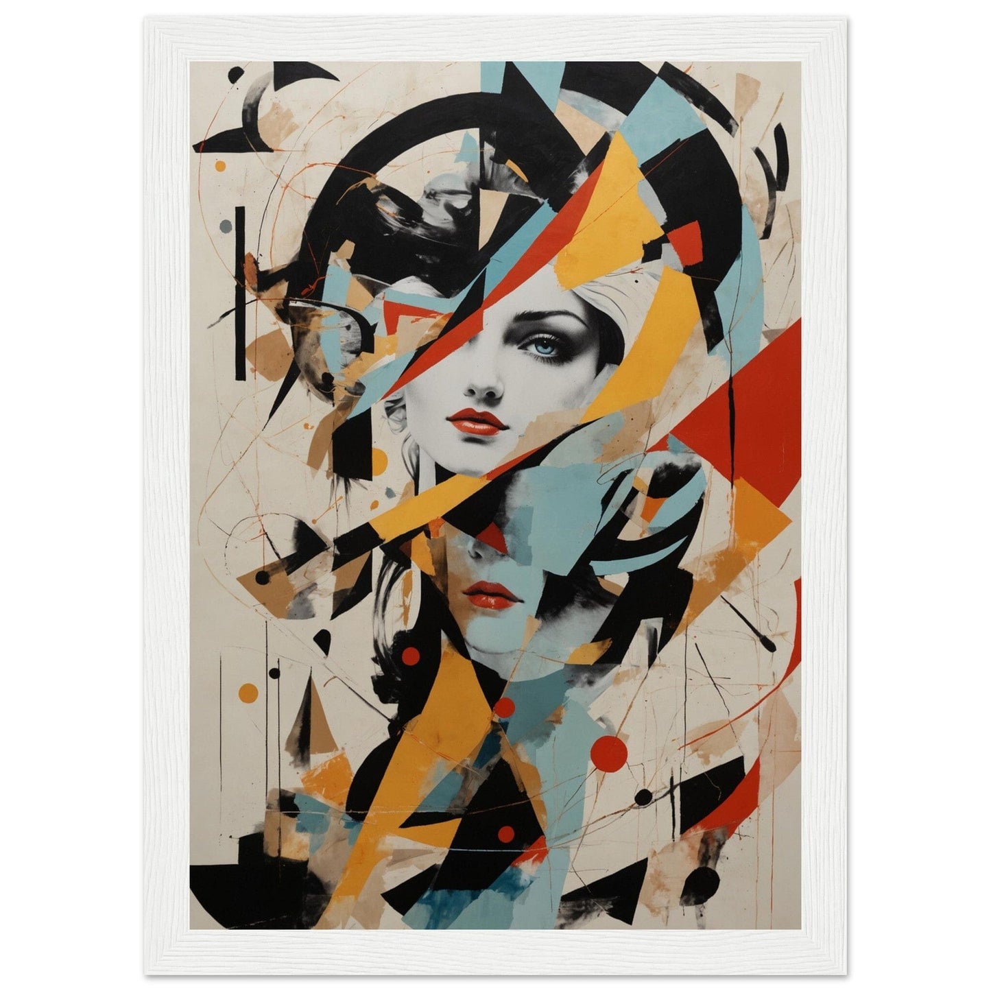 Premium Matte Paper Wooden Framed Poster - Exklusive Kunst in stilvollen Holzrahmen Print Material Modern Masterpieces A4 21x29.7 cm / 8x12″ White frame