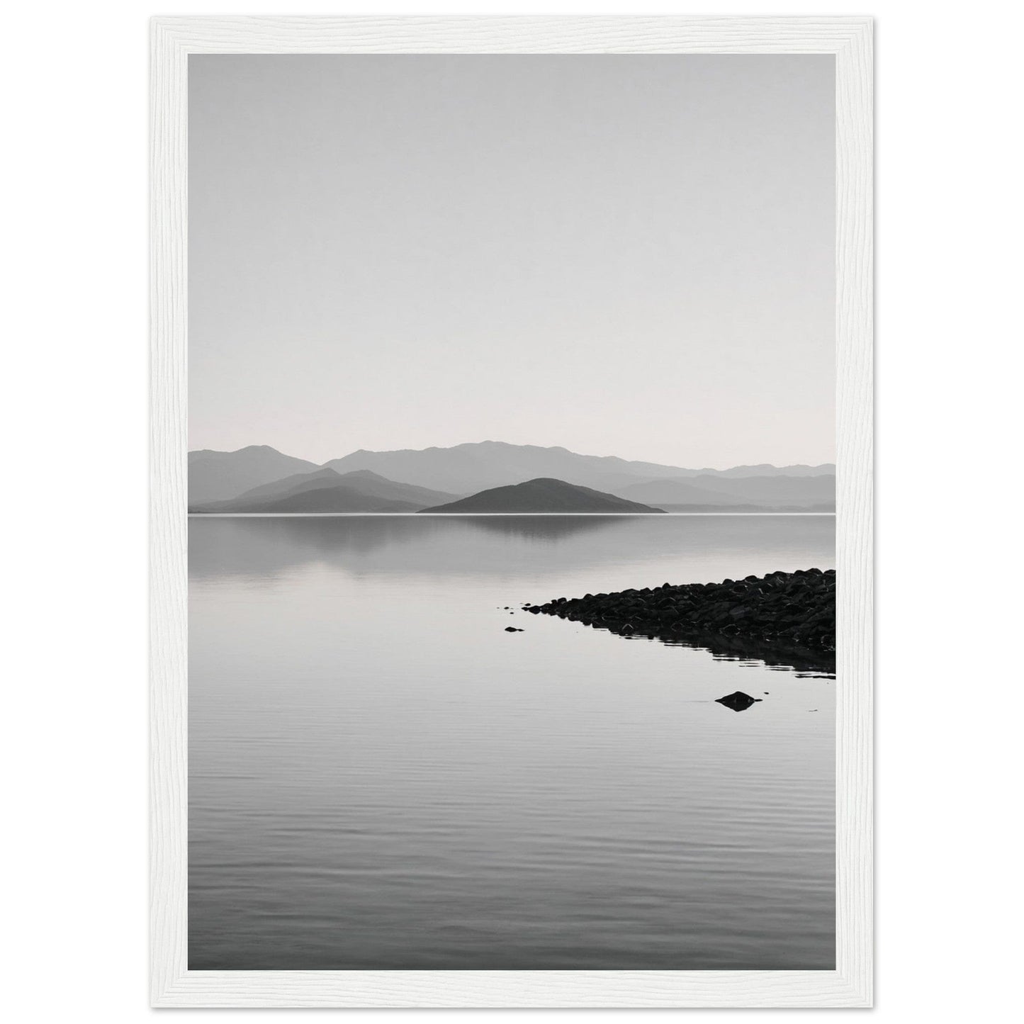 Premium Matte Paper Wooden Framed Poster - Exklusive Kunst in stilvollen Holzrahmen Print Material Modern Masterpieces A4 21x29.7 cm / 8x12″ White frame