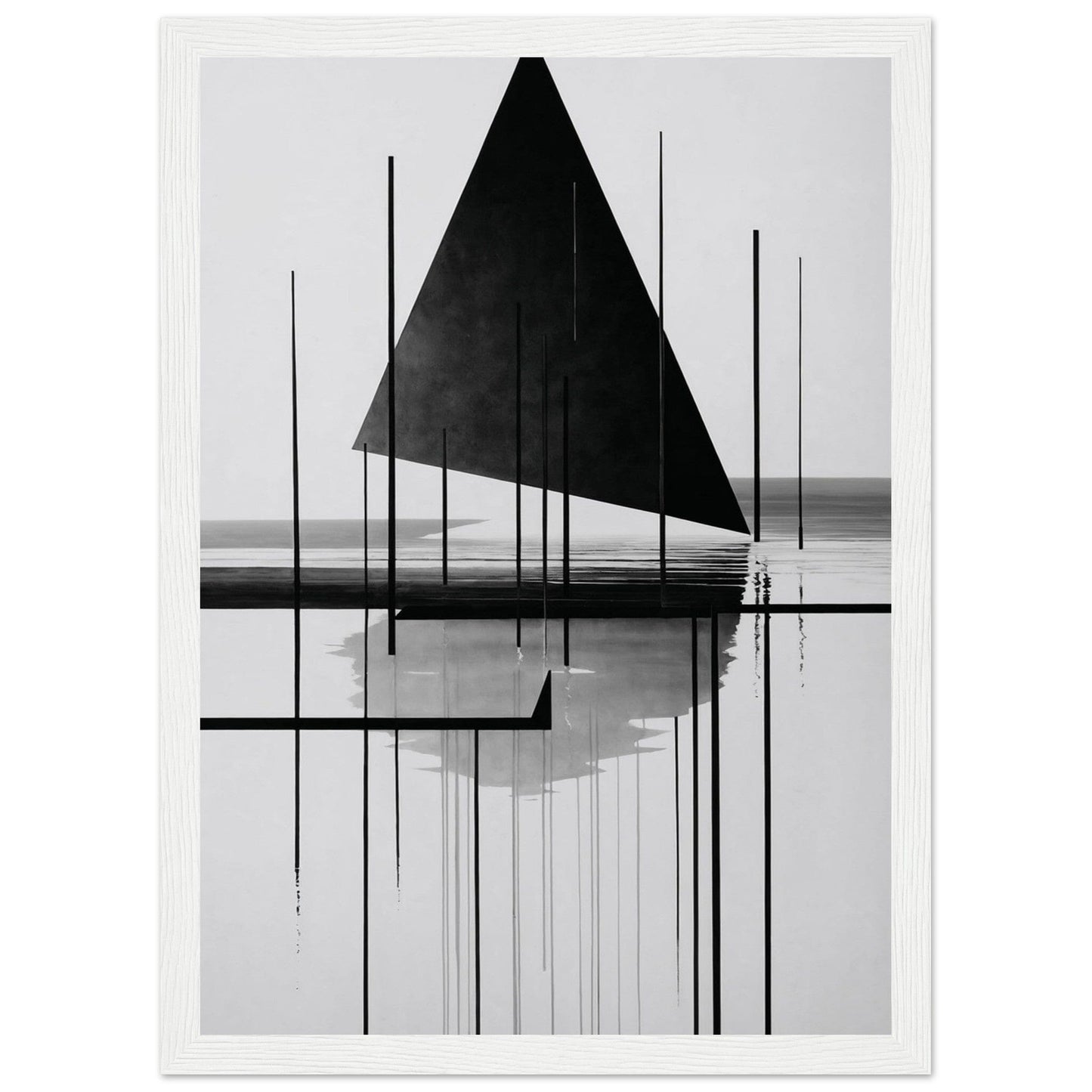 Premium Matte Paper Wooden Framed Poster - Exklusive Kunst in stilvollen Holzrahmen Print Material Modern Masterpieces A4 21x29.7 cm / 8x12″ White frame