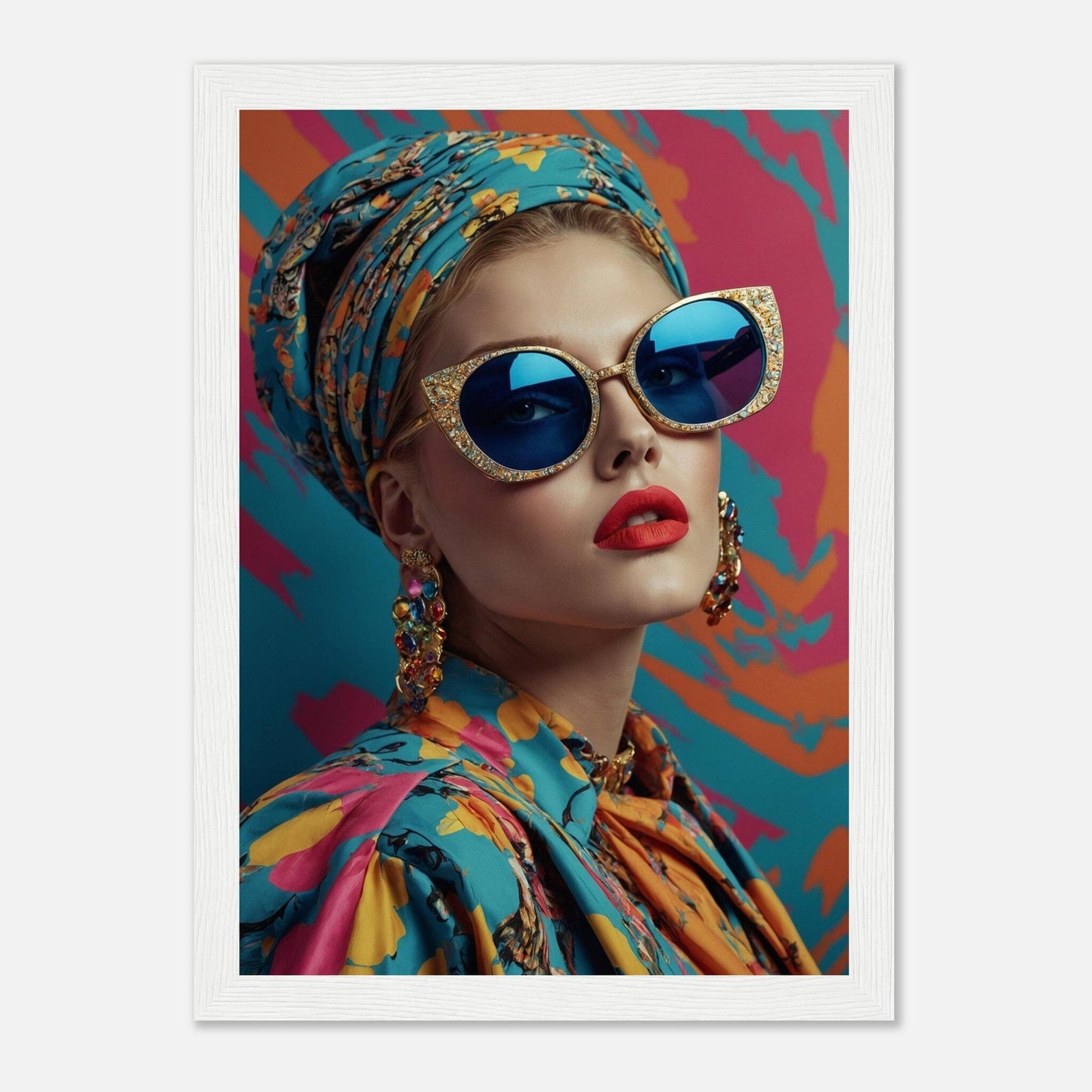 Premium Matte Paper Wooden Framed Poster - Exklusive Kunst in stilvollen Holzrahmen Print Material Modern Masterpieces A4 21x29.7 cm / 8x12″ White frame