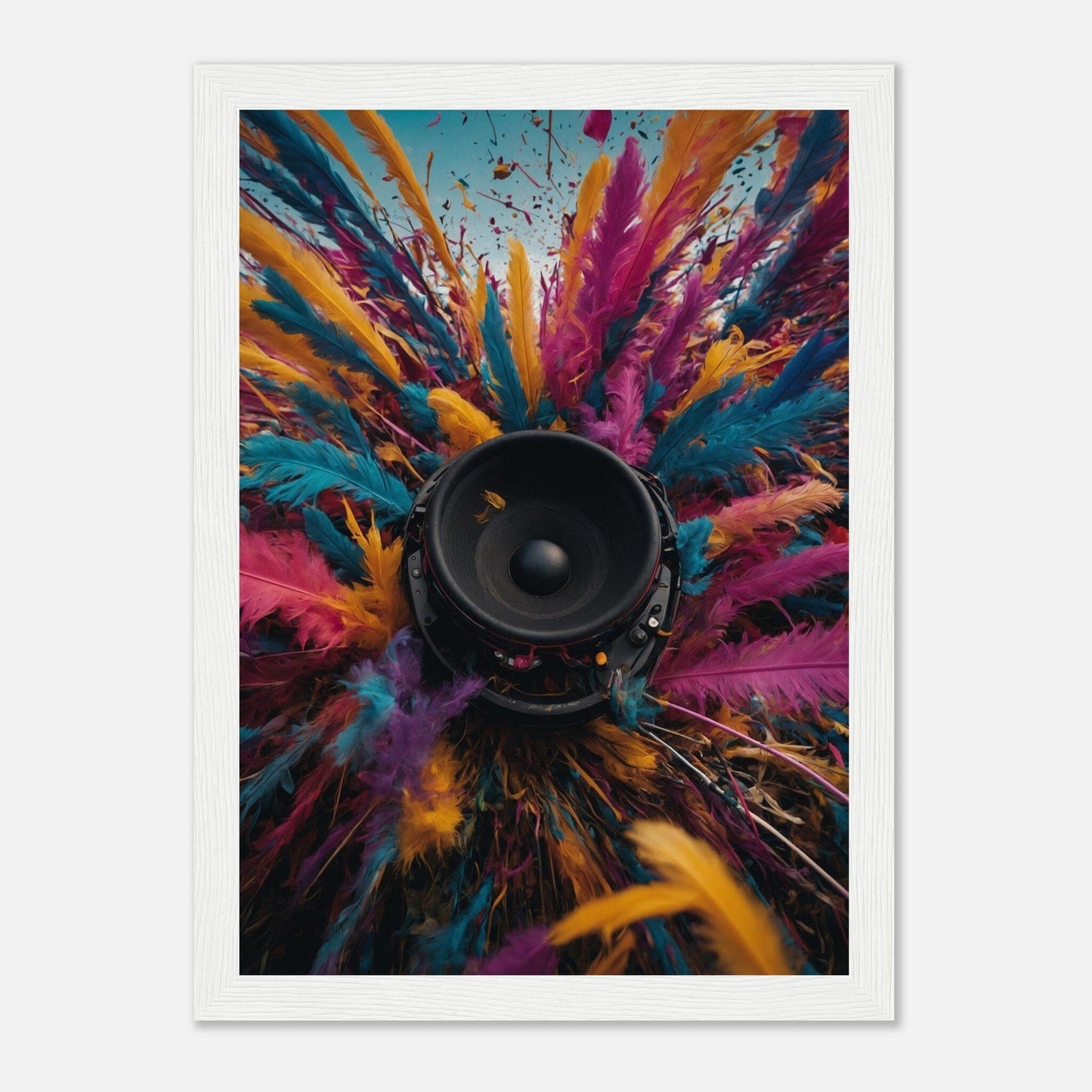 Premium Matte Paper Wooden Framed Poster - Exklusive Kunst in stilvollen Holzrahmen Print Material Modern Masterpieces A4 21x29.7 cm / 8x12″ White frame