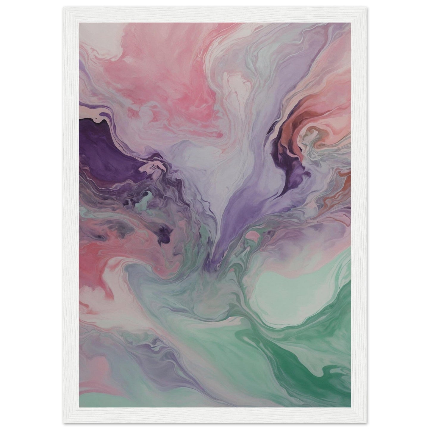 Premium Matte Paper Wooden Framed Poster - Exklusive Kunst in stilvollen Holzrahmen Print Material Modern Masterpieces A4 21x29.7 cm / 8x12″ White frame