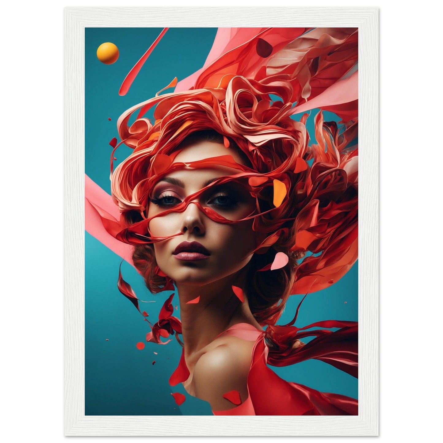 Premium Matte Paper Wooden Framed Poster - Exklusive Kunst in stilvollen Holzrahmen Print Material Modern Masterpieces A4 21x29.7 cm / 8x12″ White frame