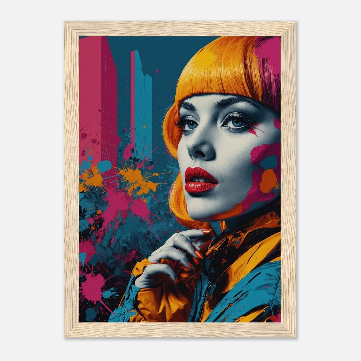 Premium Matte Paper Wooden Framed Poster - Exklusive Kunst in stilvollen Holzrahmen Print Material Modern Masterpieces A4 21x29.7 cm / 8x12″ Wood frame