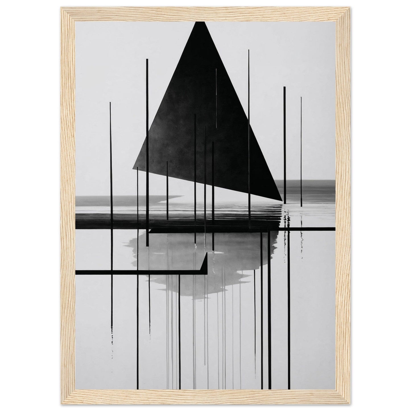 Premium Matte Paper Wooden Framed Poster - Exklusive Kunst in stilvollen Holzrahmen Print Material Modern Masterpieces A4 21x29.7 cm / 8x12″ Wood frame