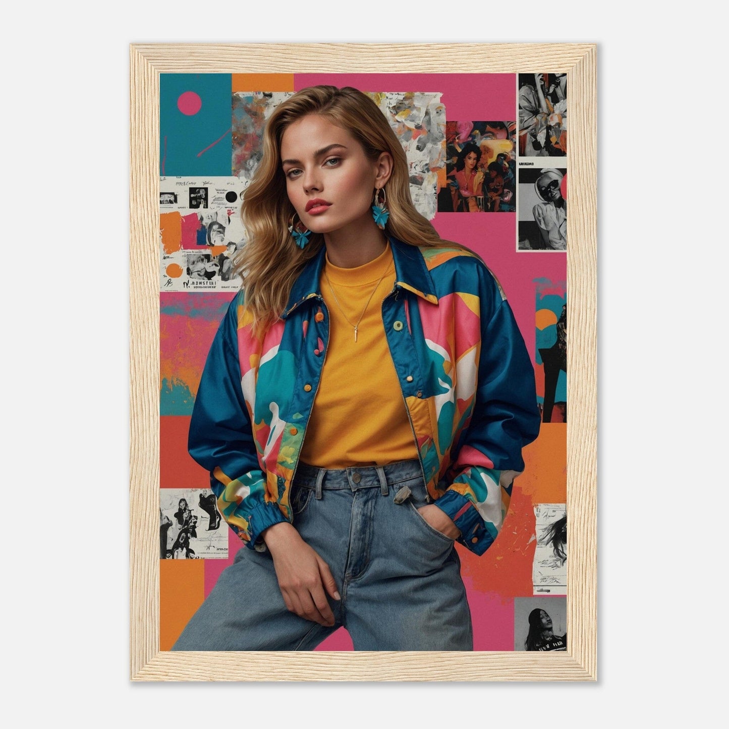 Premium Matte Paper Wooden Framed Poster - Exklusive Kunst in stilvollen Holzrahmen Print Material Modern Masterpieces A4 21x29.7 cm / 8x12″ Wood frame