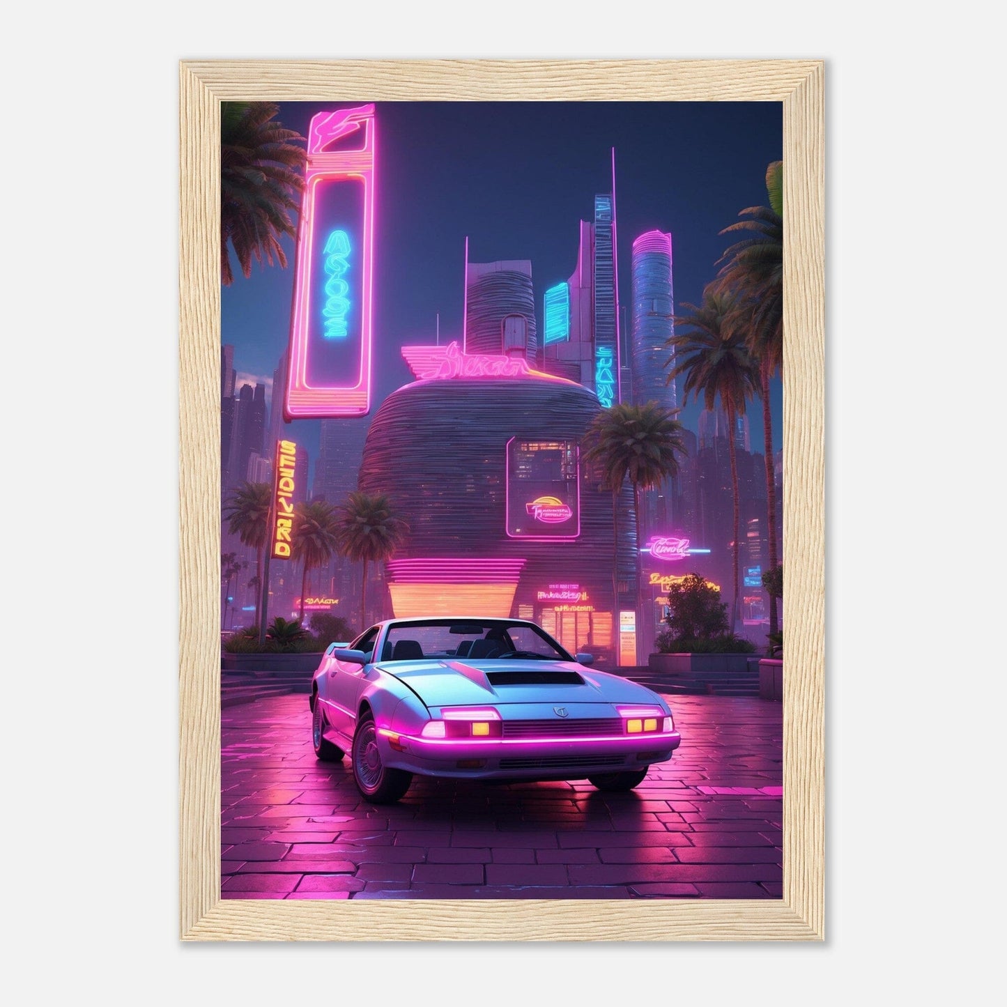 Premium Matte Paper Wooden Framed Poster - Exklusive Kunst in stilvollen Holzrahmen Print Material Modern Masterpieces A4 21x29.7 cm / 8x12″ Wood frame