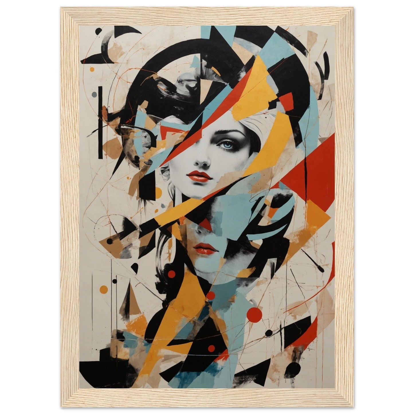 Premium Matte Paper Wooden Framed Poster - Exklusive Kunst in stilvollen Holzrahmen Print Material Modern Masterpieces A4 21x29.7 cm / 8x12″ Wood frame