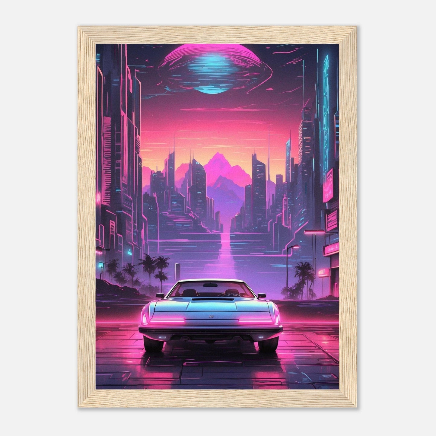 Premium Matte Paper Wooden Framed Poster - Exklusive Kunst in stilvollen Holzrahmen Print Material Modern Masterpieces A4 21x29.7 cm / 8x12″ Wood frame