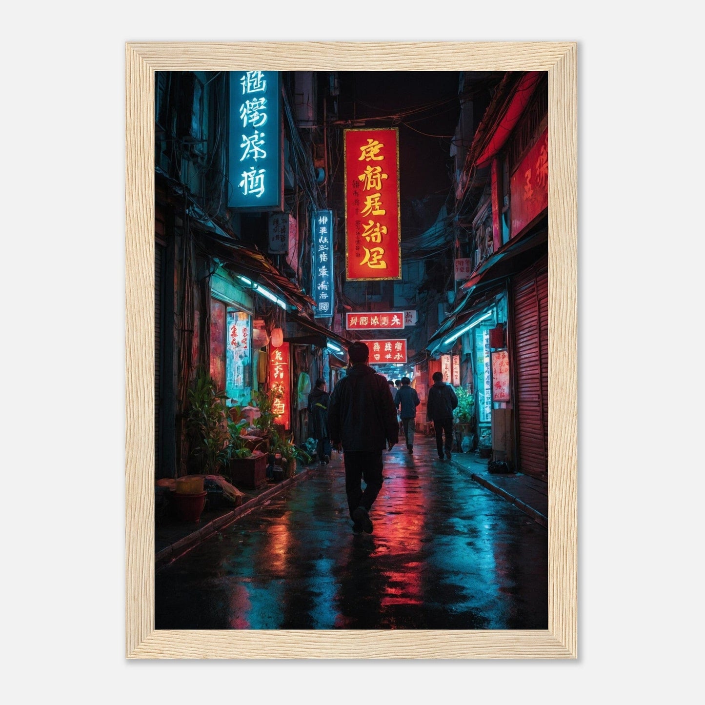 Premium Matte Paper Wooden Framed Poster - Exklusive Kunst in stilvollen Holzrahmen Print Material Modern Masterpieces A4 21x29.7 cm / 8x12″ Wood frame