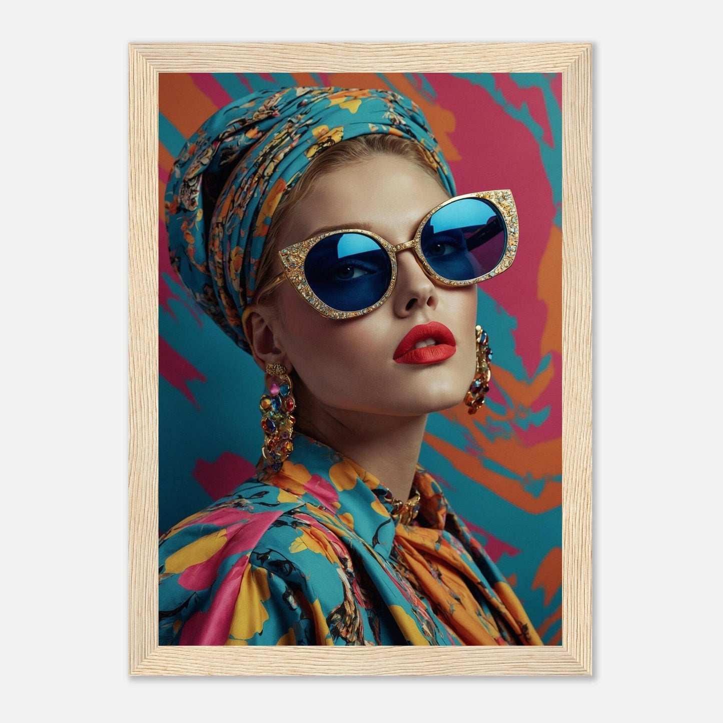 Premium Matte Paper Wooden Framed Poster - Exklusive Kunst in stilvollen Holzrahmen Print Material Modern Masterpieces A4 21x29.7 cm / 8x12″ Wood frame