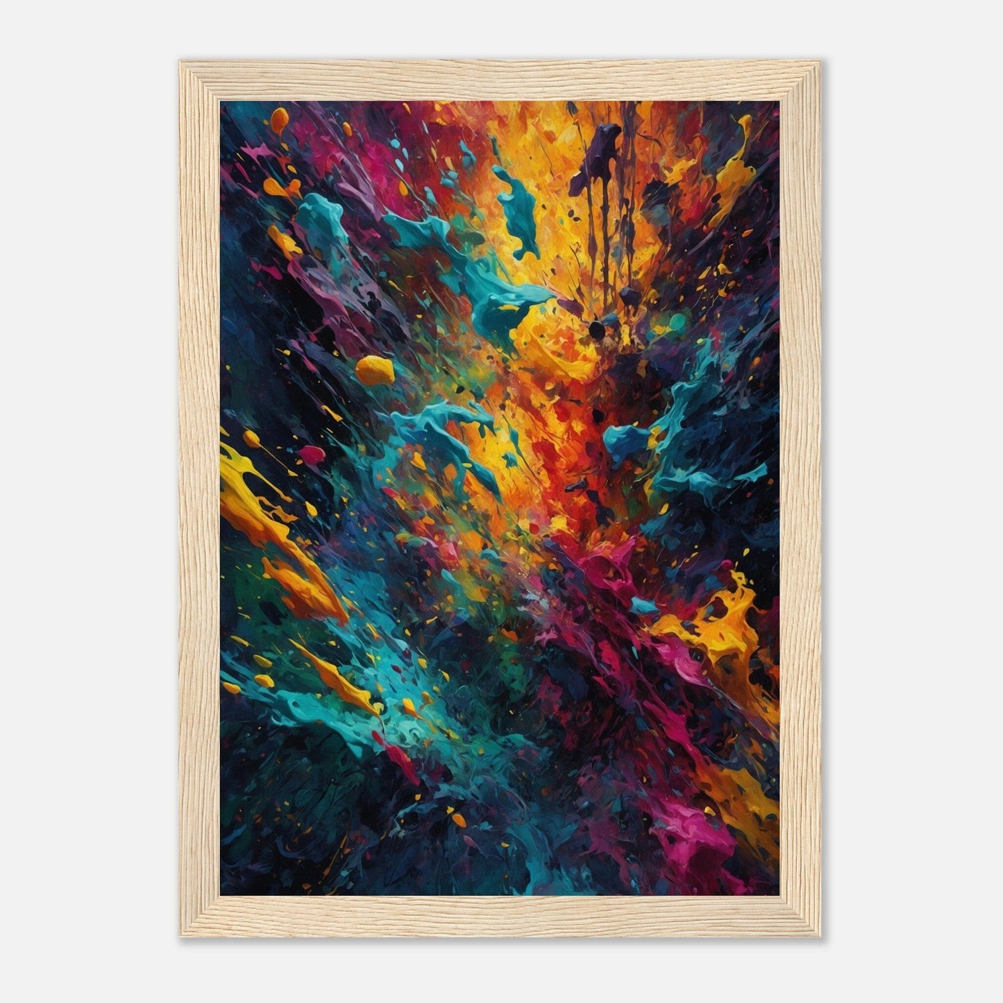 Premium Matte Paper Wooden Framed Poster - Exklusive Kunst in stilvollen Holzrahmen Print Material Modern Masterpieces A4 21x29.7 cm / 8x12″ Wood frame