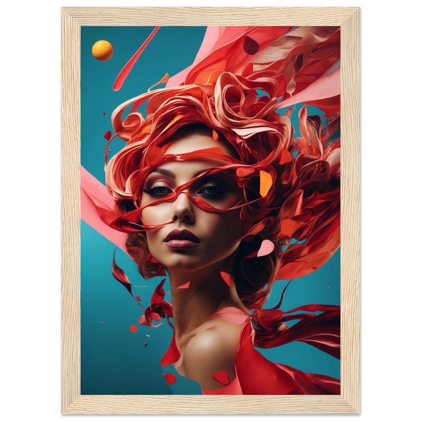 Premium Matte Paper Wooden Framed Poster - Exklusive Kunst in stilvollen Holzrahmen Print Material Modern Masterpieces A4 21x29.7 cm / 8x12″ Wood frame