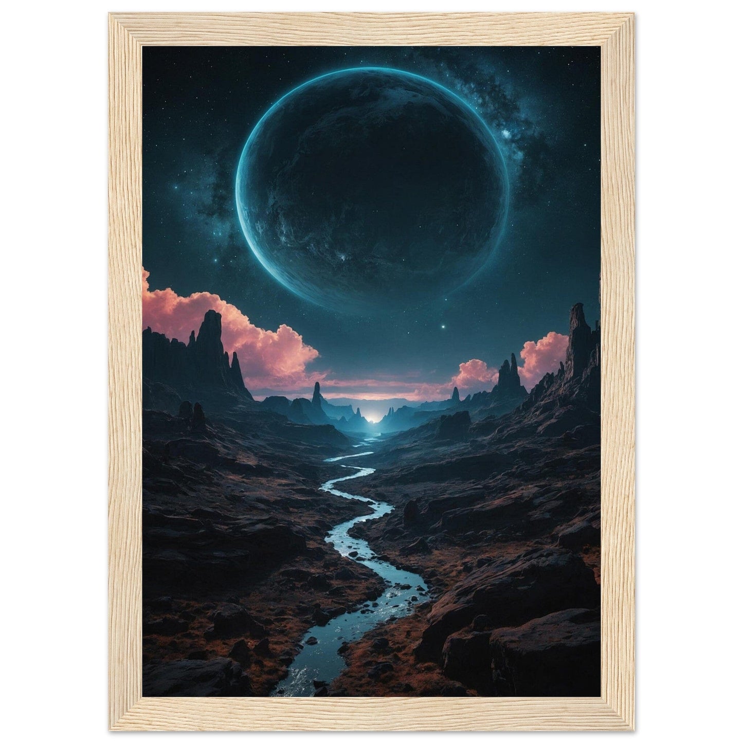 Premium Matte Paper Wooden Framed Poster - Exklusive Kunst in stilvollen Holzrahmen Print Material Modern Masterpieces A4 21x29.7 cm / 8x12″ Wood frame