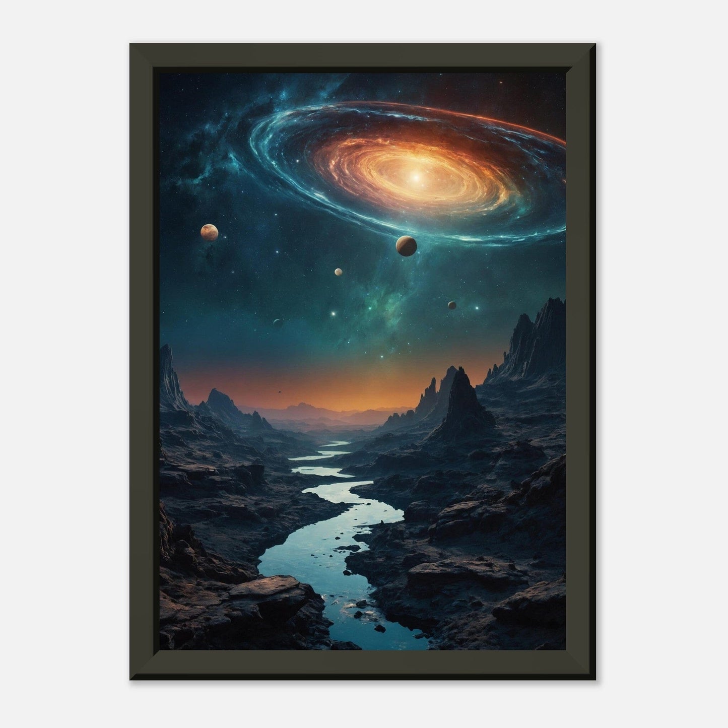 Aurora Abyss: Cosmic Convergence Print Material Modern Masterpieces A4 21x29.7 cm / 8x12″ 