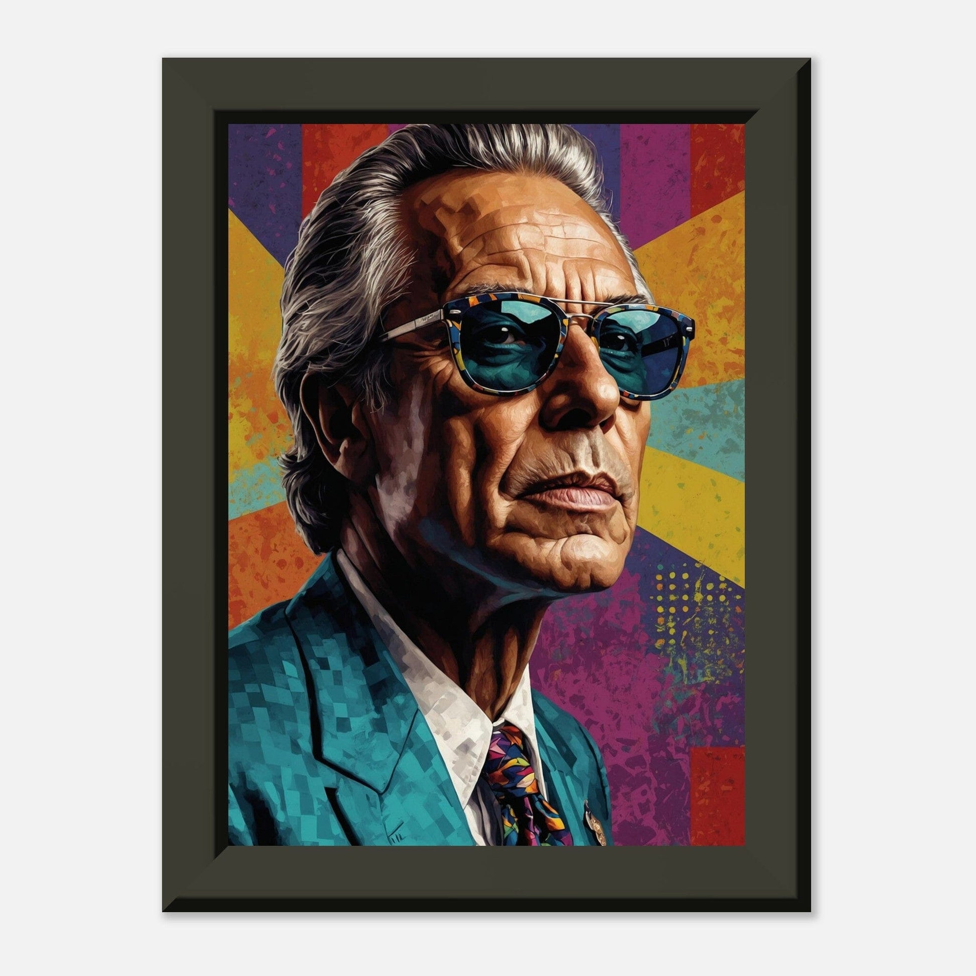 Cultural Icons: Vibrant Portraiture Print Material Modern Masterpieces 13x18 cm / 5x7″ Premium Matte Paper Metal Framed Poster Vertical