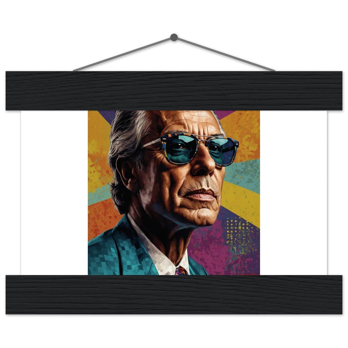 Cultural Icons: Vibrant Portraiture Print Material Modern Masterpieces 13x18 cm / 5x7″ Premium Matte Paper Poster with Hanger Horizontal
