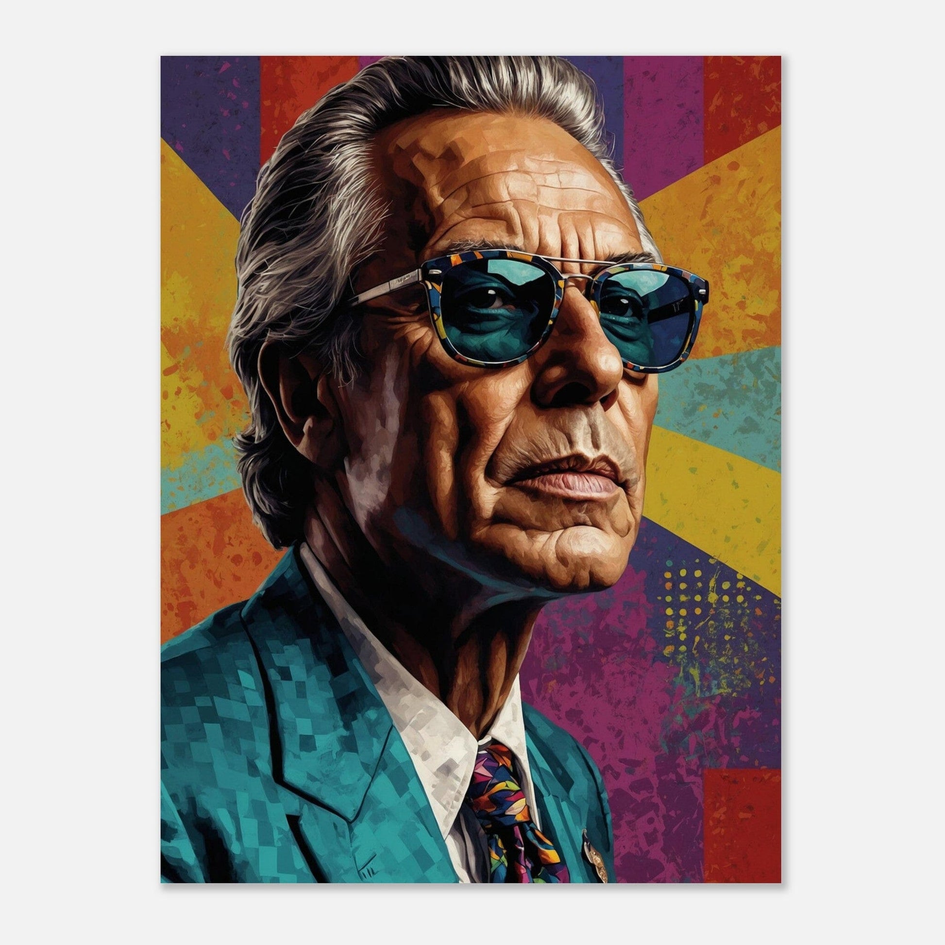 Cultural Icons: Vibrant Portraiture Print Material Modern Masterpieces 15x20 cm / 6x8″ Museum-Quality Matte Paper Poster Vertical