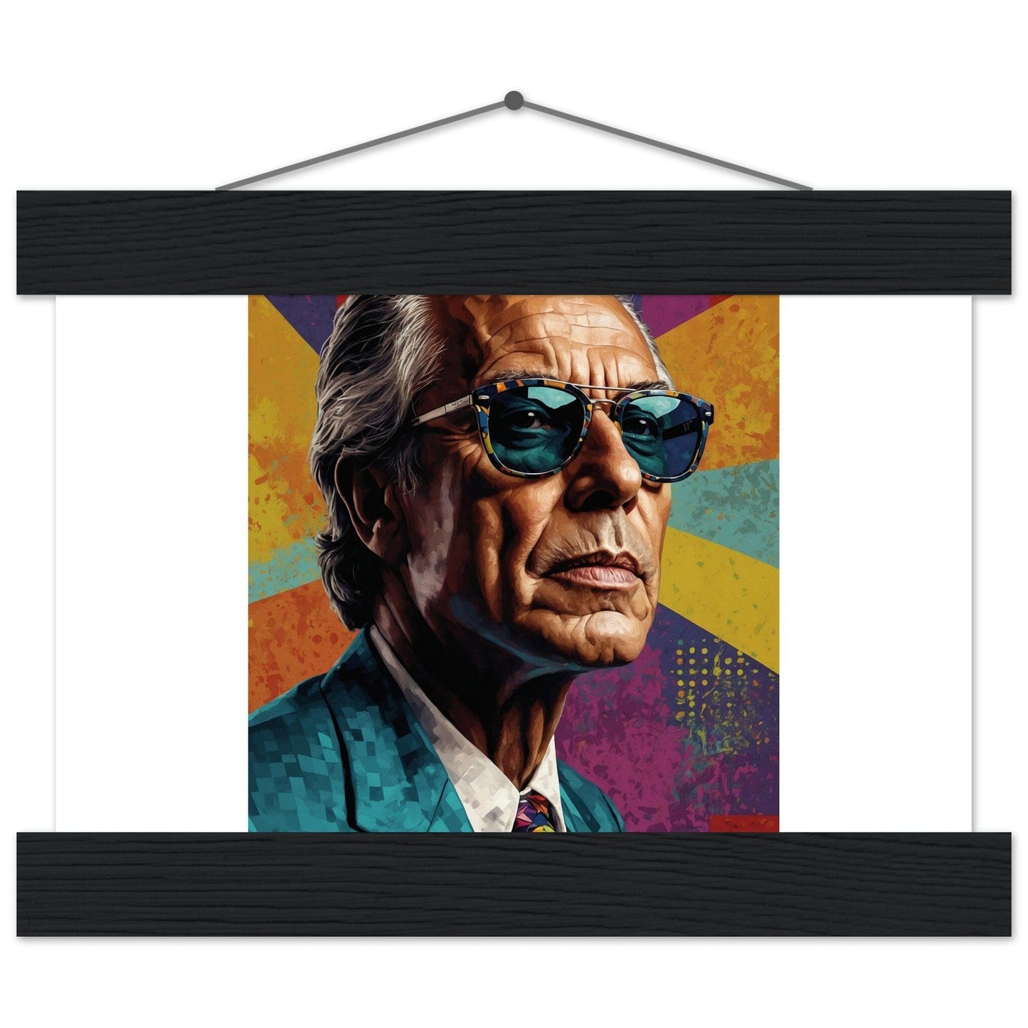 Cultural Icons: Vibrant Portraiture Print Material Modern Masterpieces 15x20 cm / 6x8″ Premium Matte Paper Poster with Hanger Horizontal
