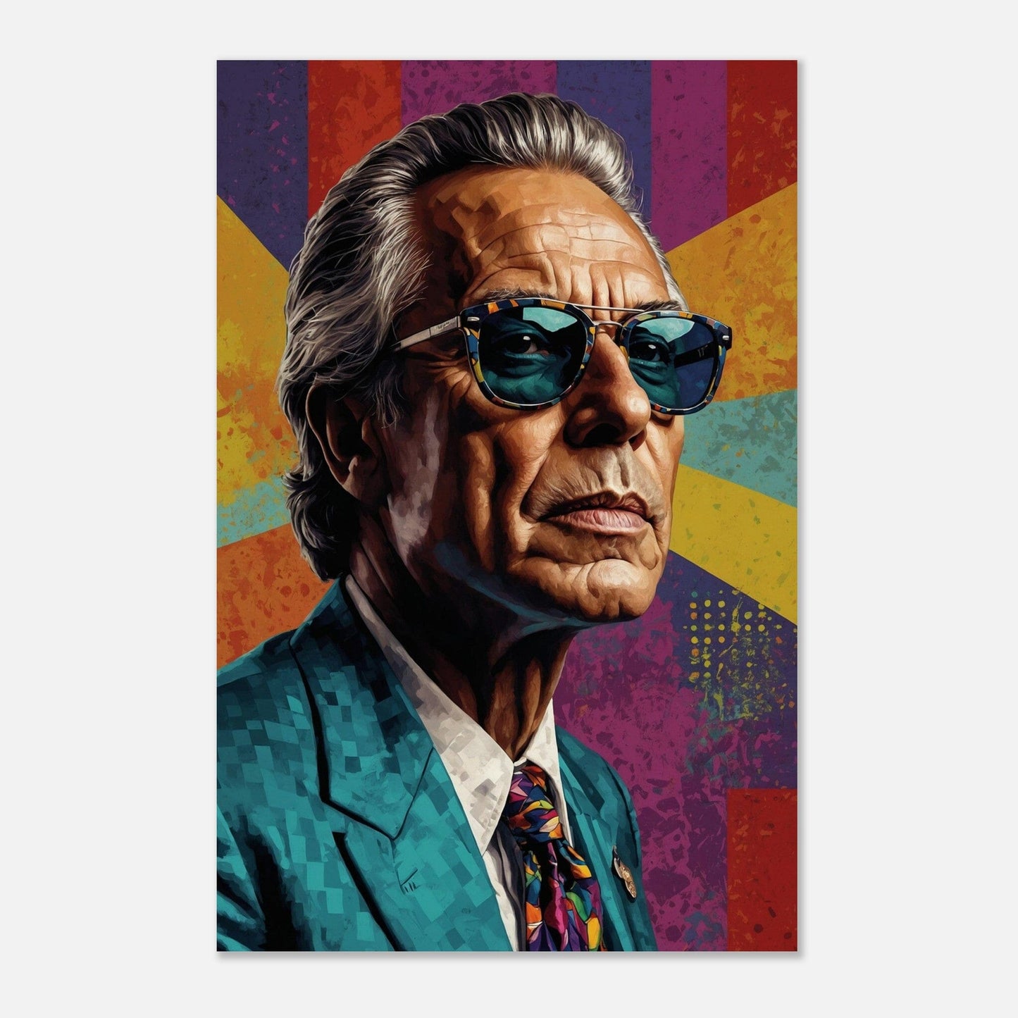 Cultural Icons: Vibrant Portraiture Print Material Modern Masterpieces 28x43 cm / XL (11x17″) Museum-Quality Matte Paper Poster Vertical