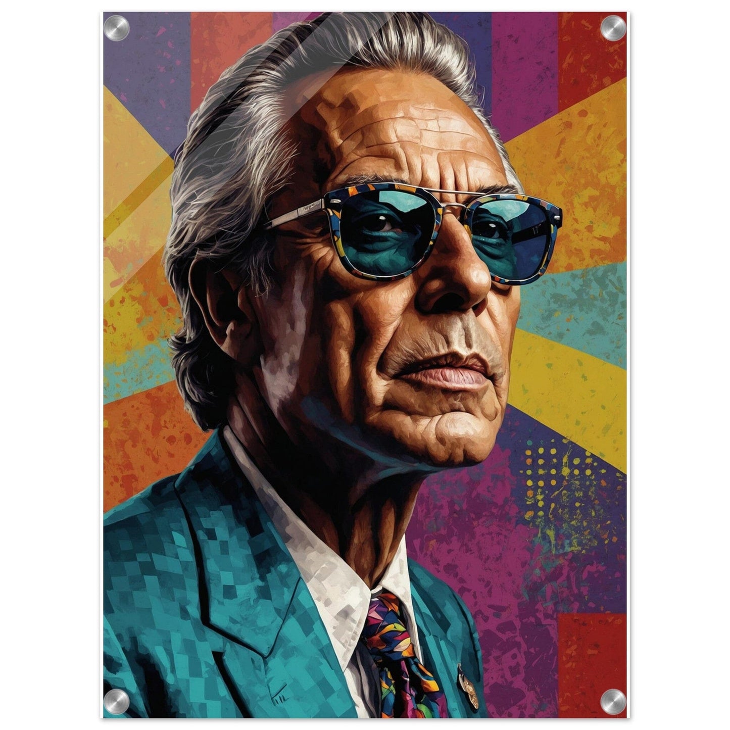 Cultural Icons: Vibrant Portraiture Print Material Modern Masterpieces 45x60 cm / 18x24″ Acrylic Print Vertical