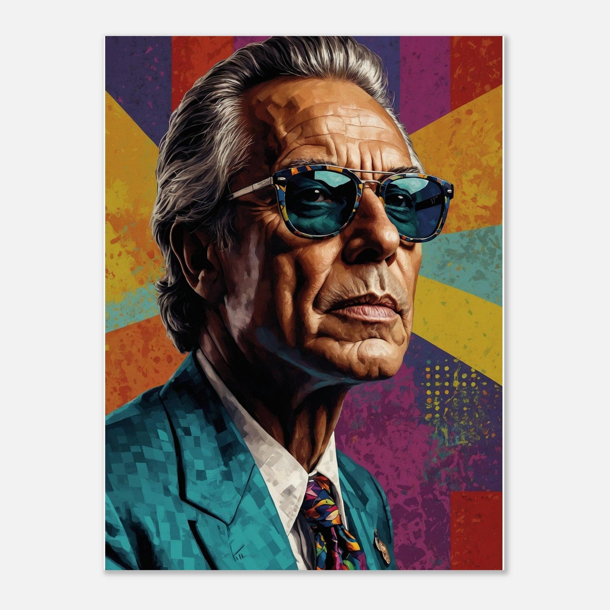 Cultural Icons: Vibrant Portraiture Print Material Modern Masterpieces 45x60 cm / 18x24″ Museum-Quality Matte Paper Poster Vertical