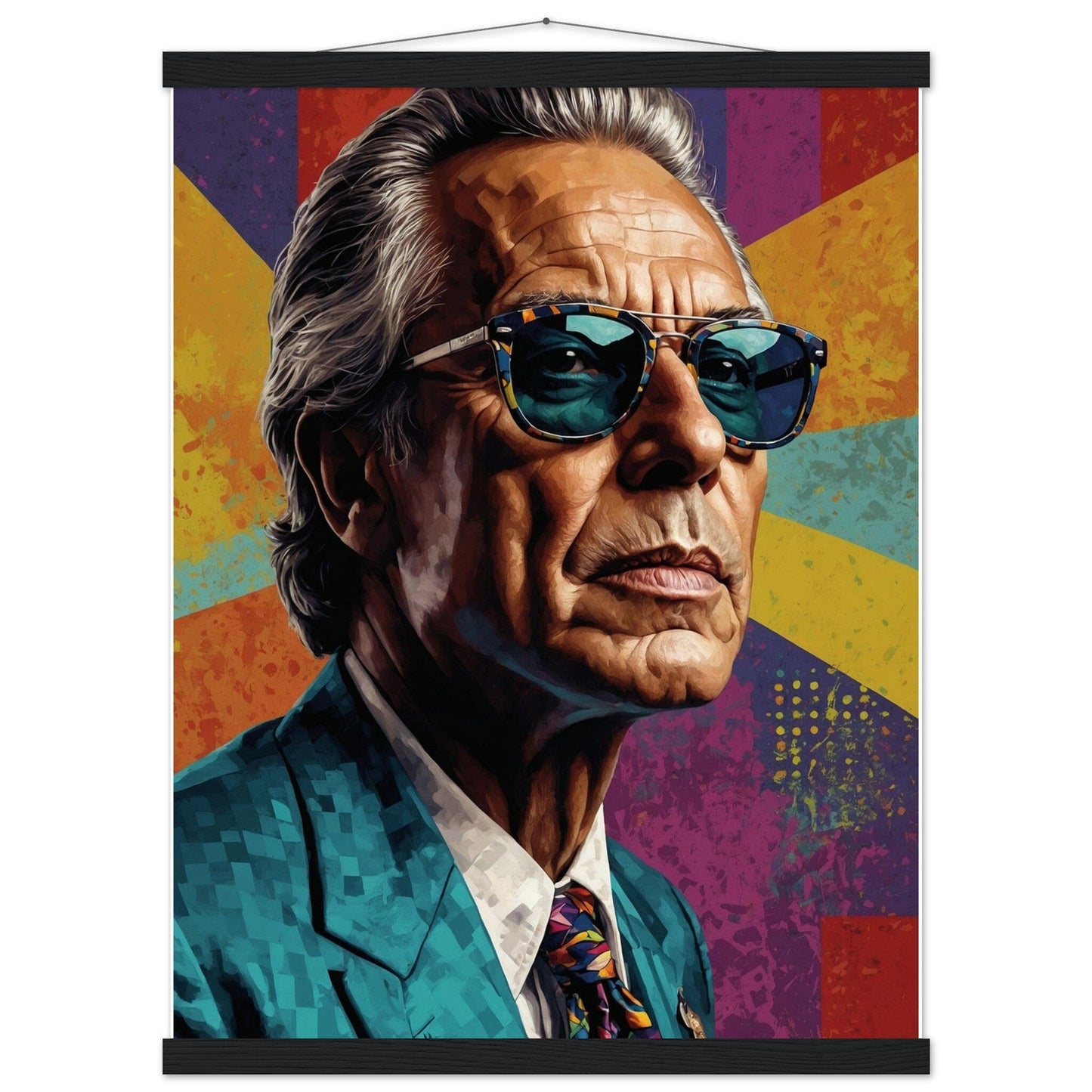Cultural Icons: Vibrant Portraiture Print Material Modern Masterpieces 45x60 cm / 18x24″ Premium Matte Paper Poster with Hanger Vertical