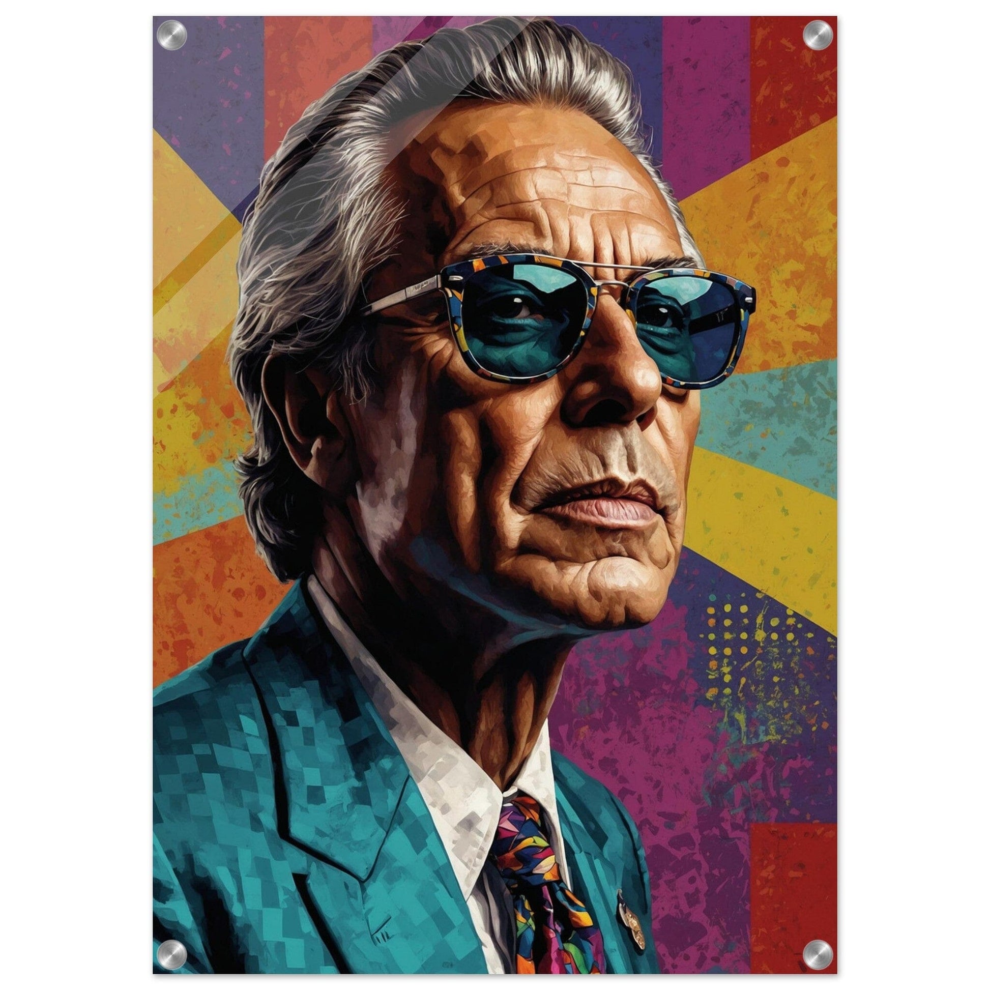 Cultural Icons: Vibrant Portraiture Print Material Modern Masterpieces 50x70 cm / 20x28″ Acrylic Print Vertical