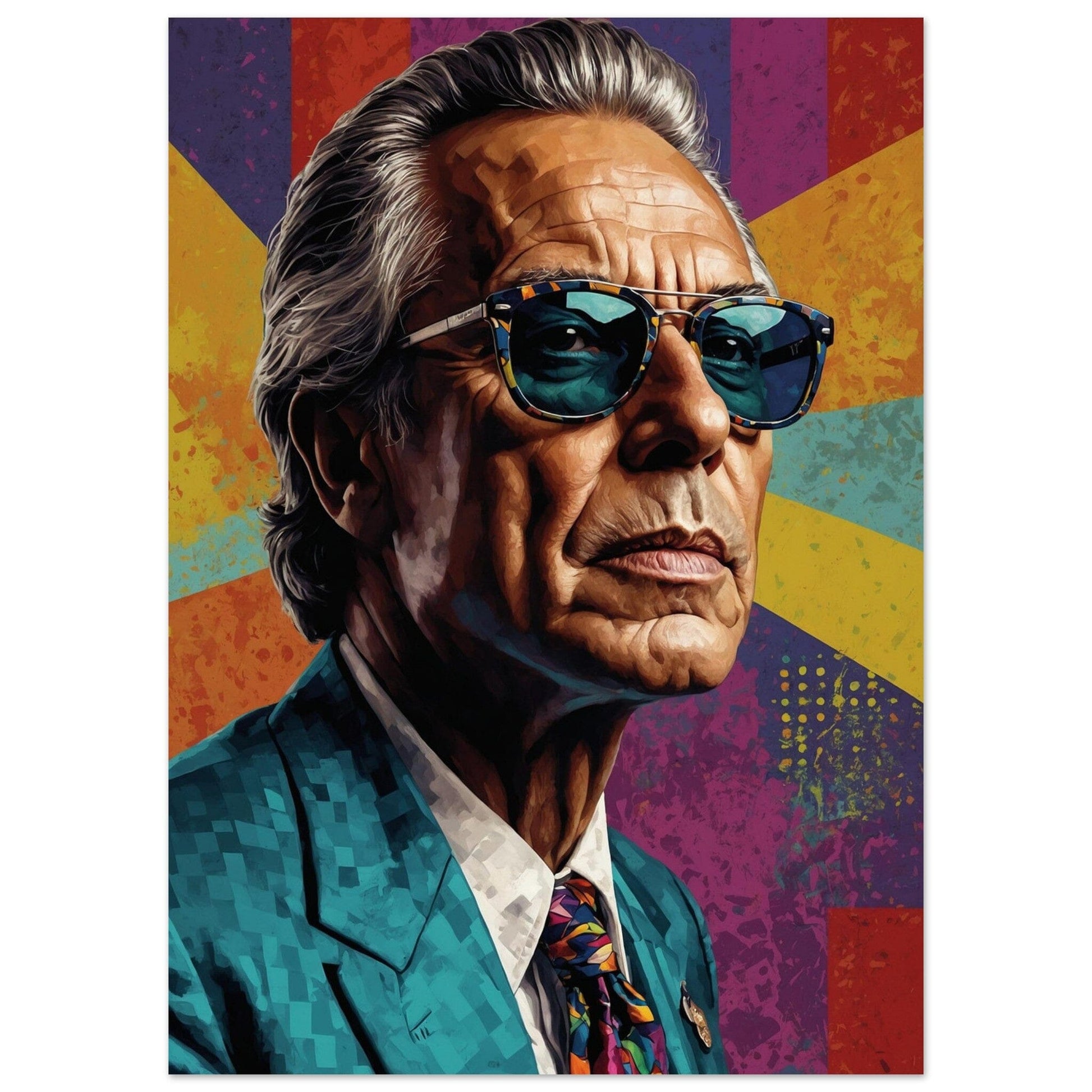 Cultural Icons: Vibrant Portraiture Print Material Modern Masterpieces 50x70 cm / 20x28″ Aluminum Print Vertical