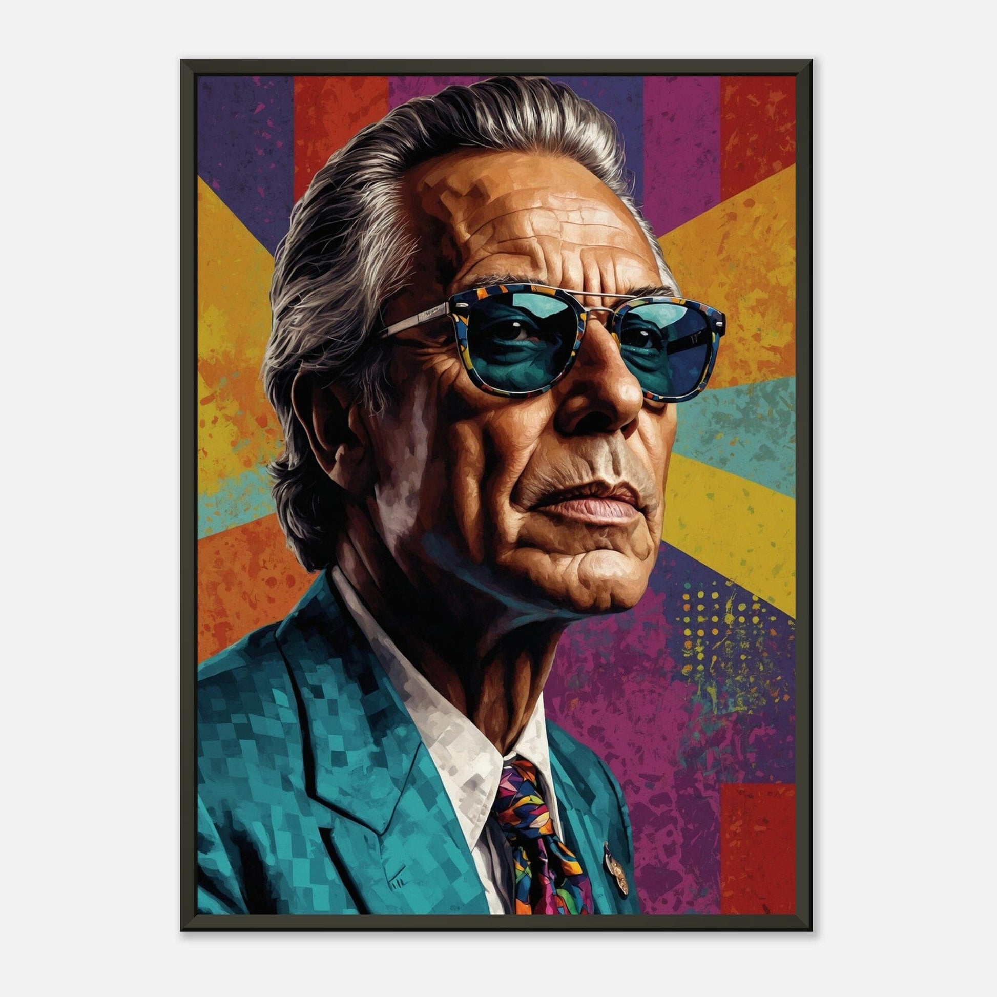 Cultural Icons: Vibrant Portraiture Print Material Modern Masterpieces 50x70 cm / 20x28″ Premium Matte Paper Metal Framed Poster Vertical