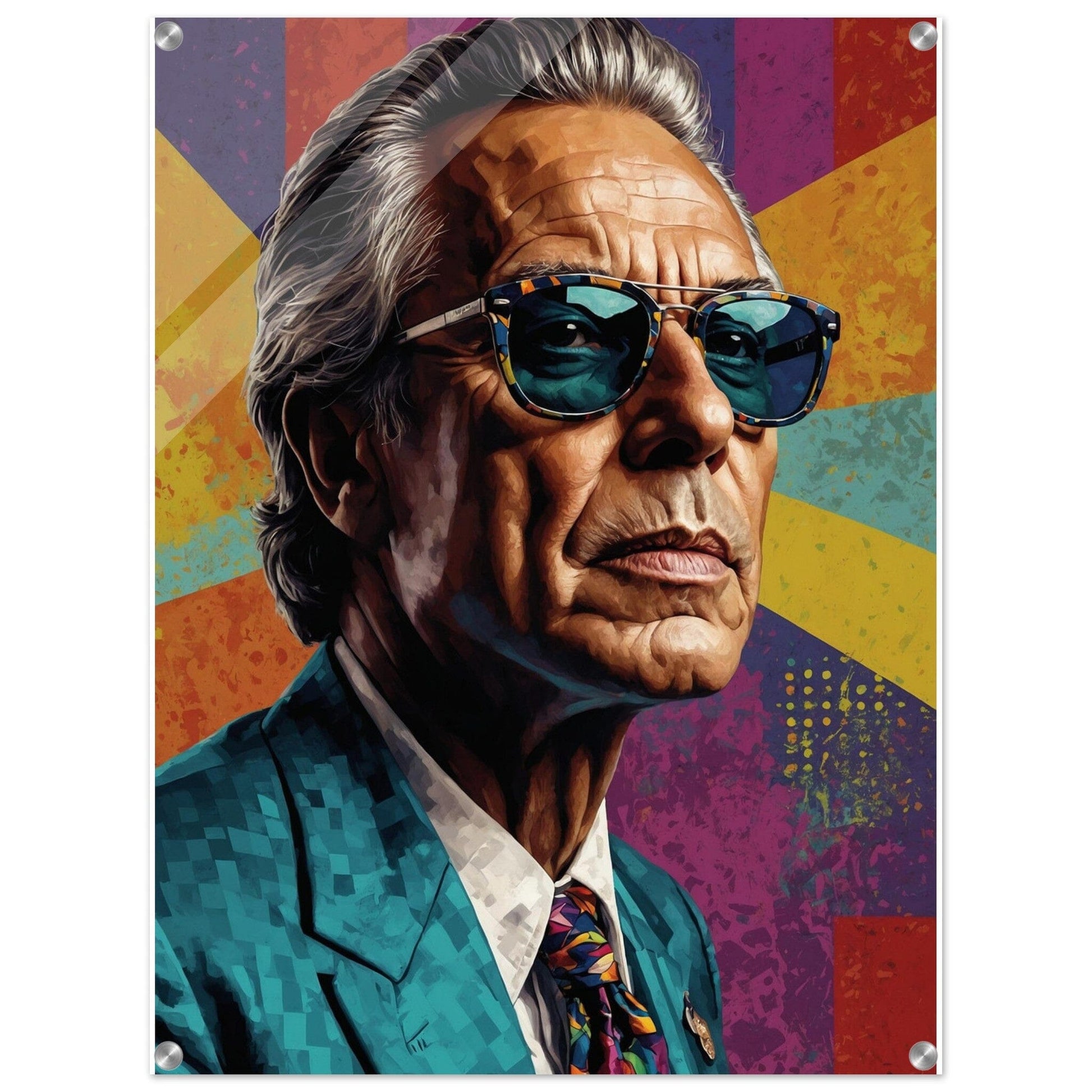 Cultural Icons: Vibrant Portraiture Print Material Modern Masterpieces 60x80 cm / 24x32″ Acrylic Print Vertical