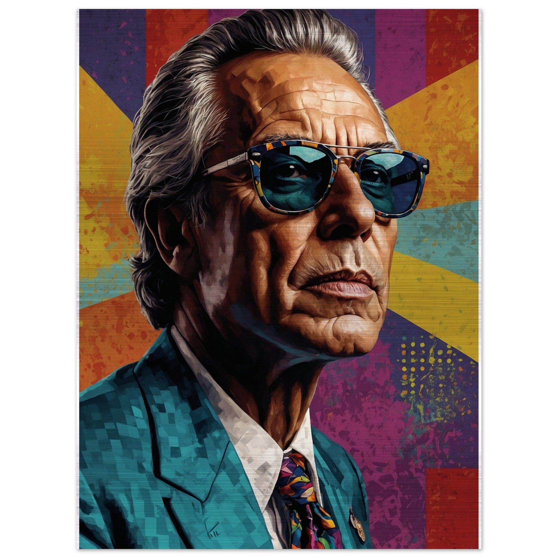 Cultural Icons: Vibrant Portraiture Print Material Modern Masterpieces 60x80 cm / 24x32″ Brushed Aluminum Print Vertical