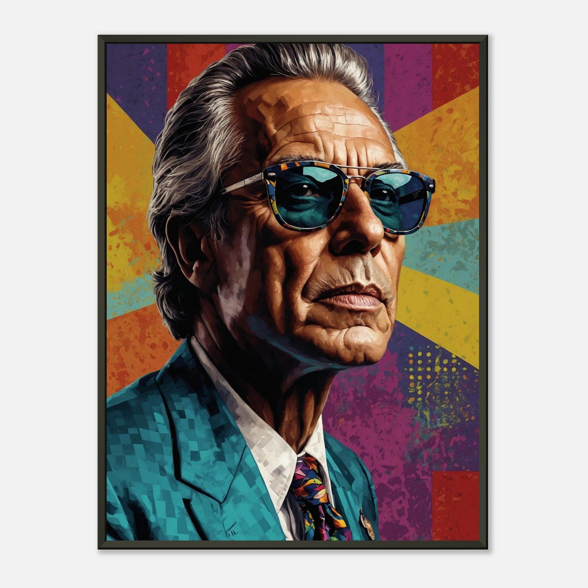Cultural Icons: Vibrant Portraiture Print Material Modern Masterpieces 60x80 cm / 24x32″ Premium Matte Paper Metal Framed Poster Vertical
