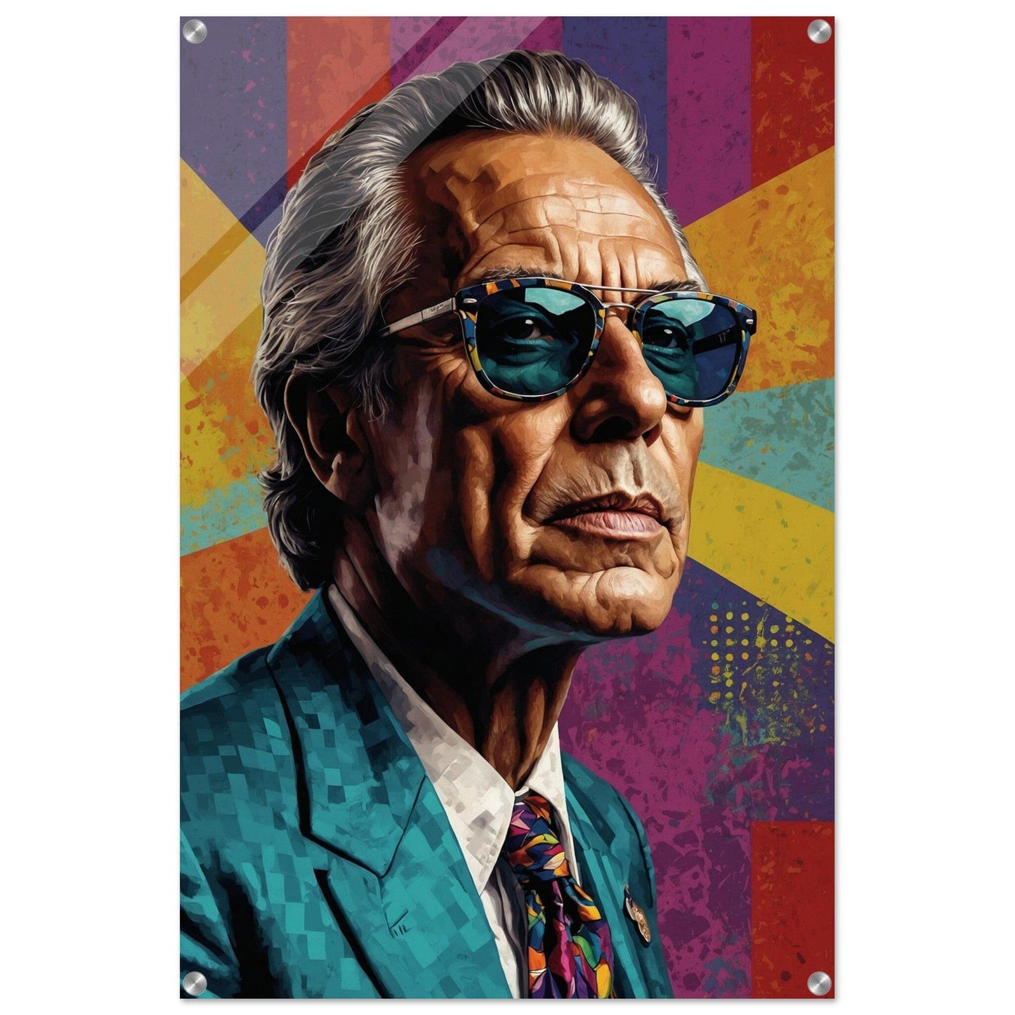 Cultural Icons: Vibrant Portraiture Print Material Modern Masterpieces 60x90 cm / 24x36″ Acrylic Print Vertical