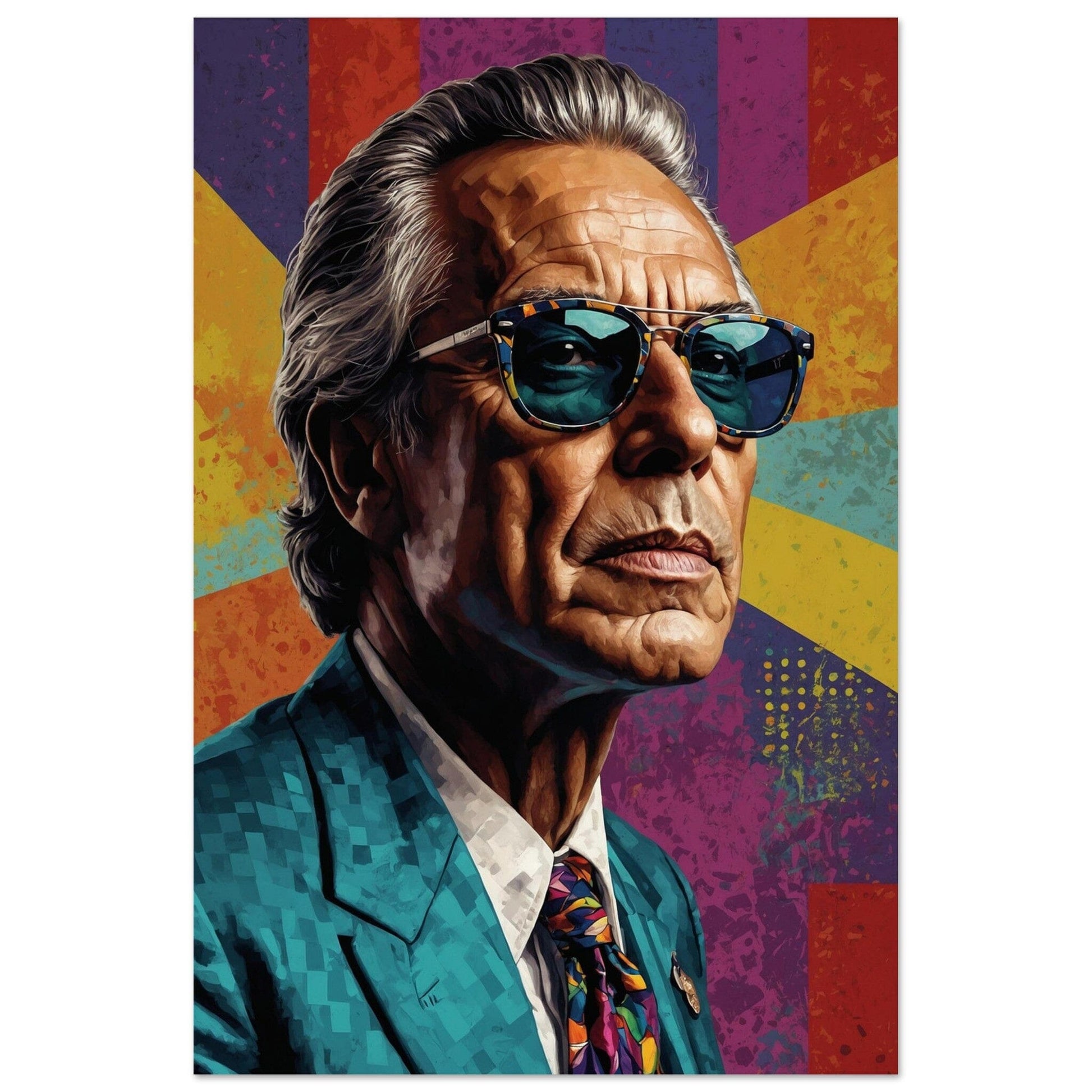 Cultural Icons: Vibrant Portraiture Print Material Modern Masterpieces 60x90 cm / 24x36″ Aluminum Print Vertical