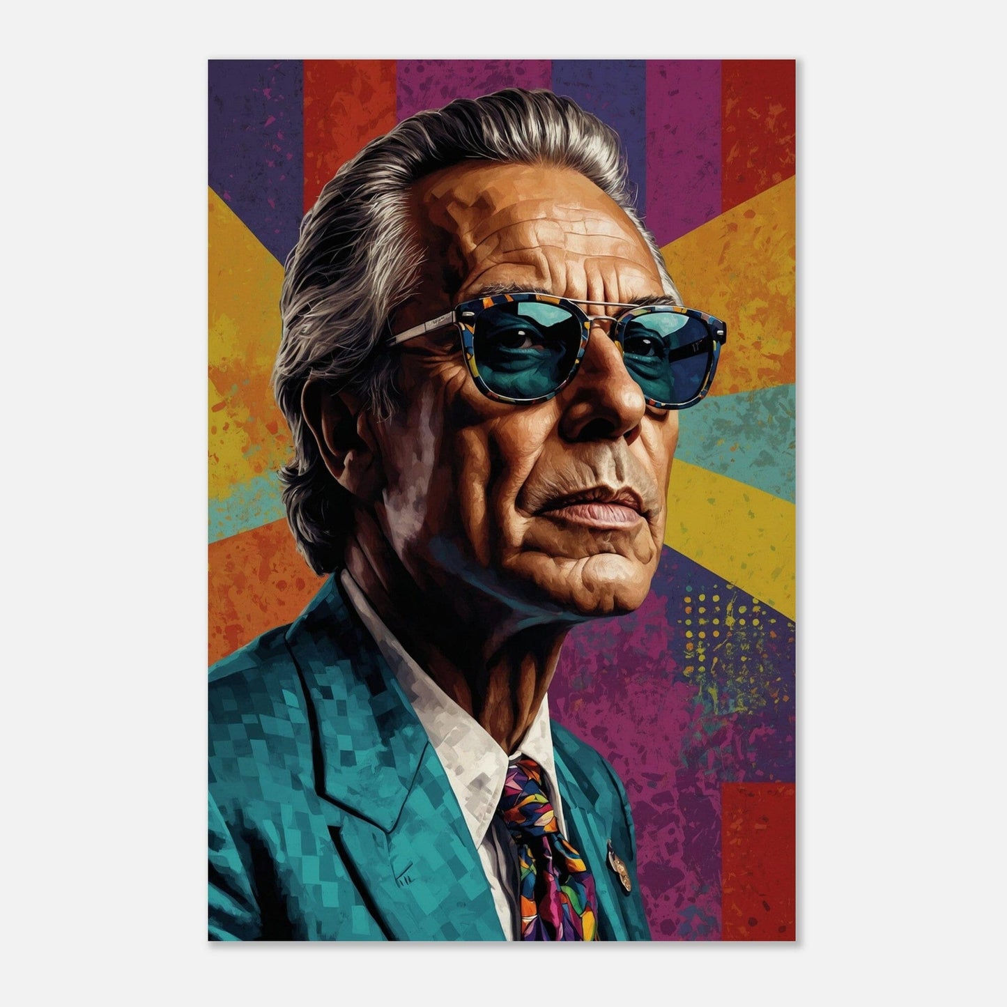 Cultural Icons: Vibrant Portraiture Print Material Modern Masterpieces 60x90 cm / 24x36″ Museum-Quality Matte Paper Poster Vertical