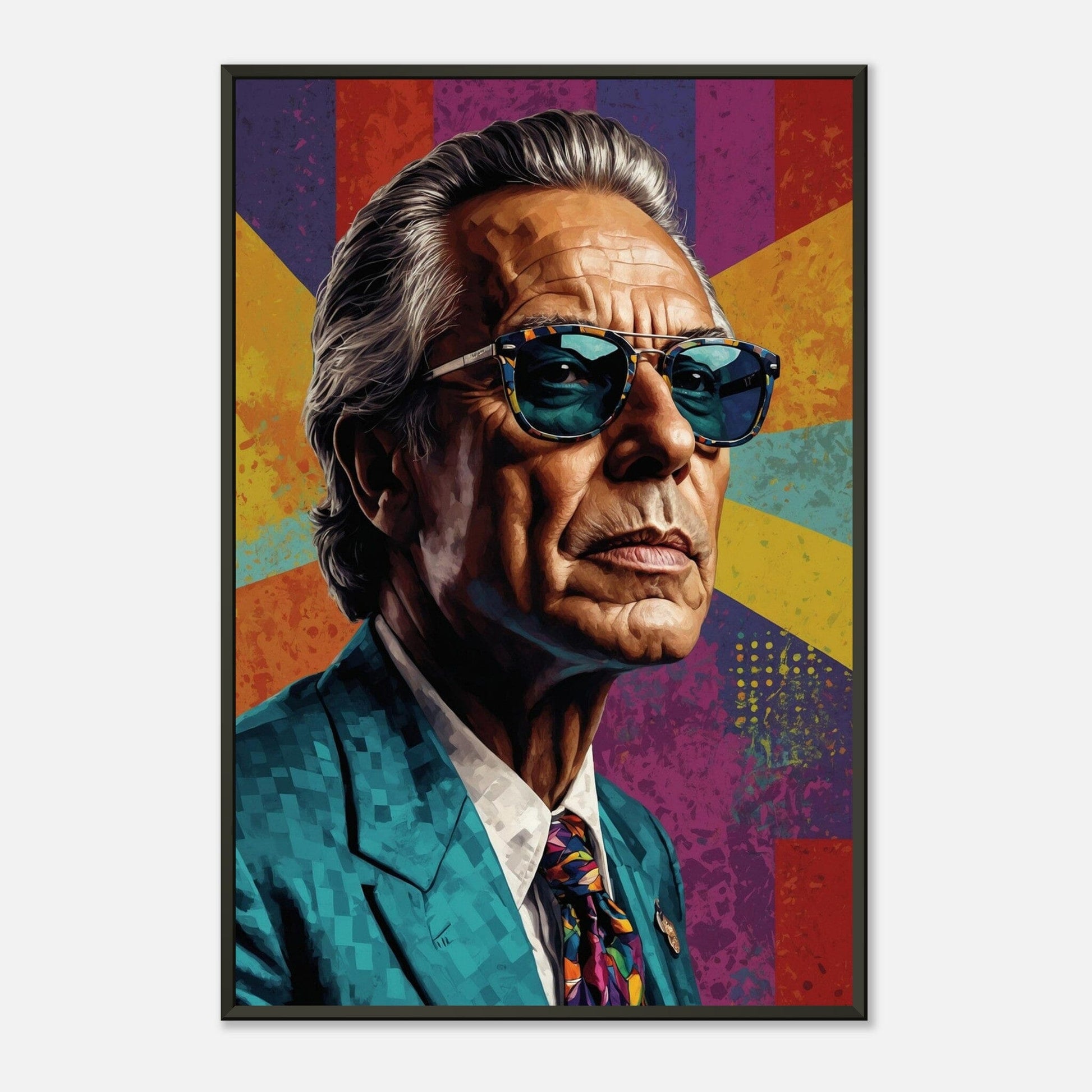 Cultural Icons: Vibrant Portraiture Print Material Modern Masterpieces 60x90 cm / 24x36″ Premium Matte Paper Metal Framed Poster Vertical