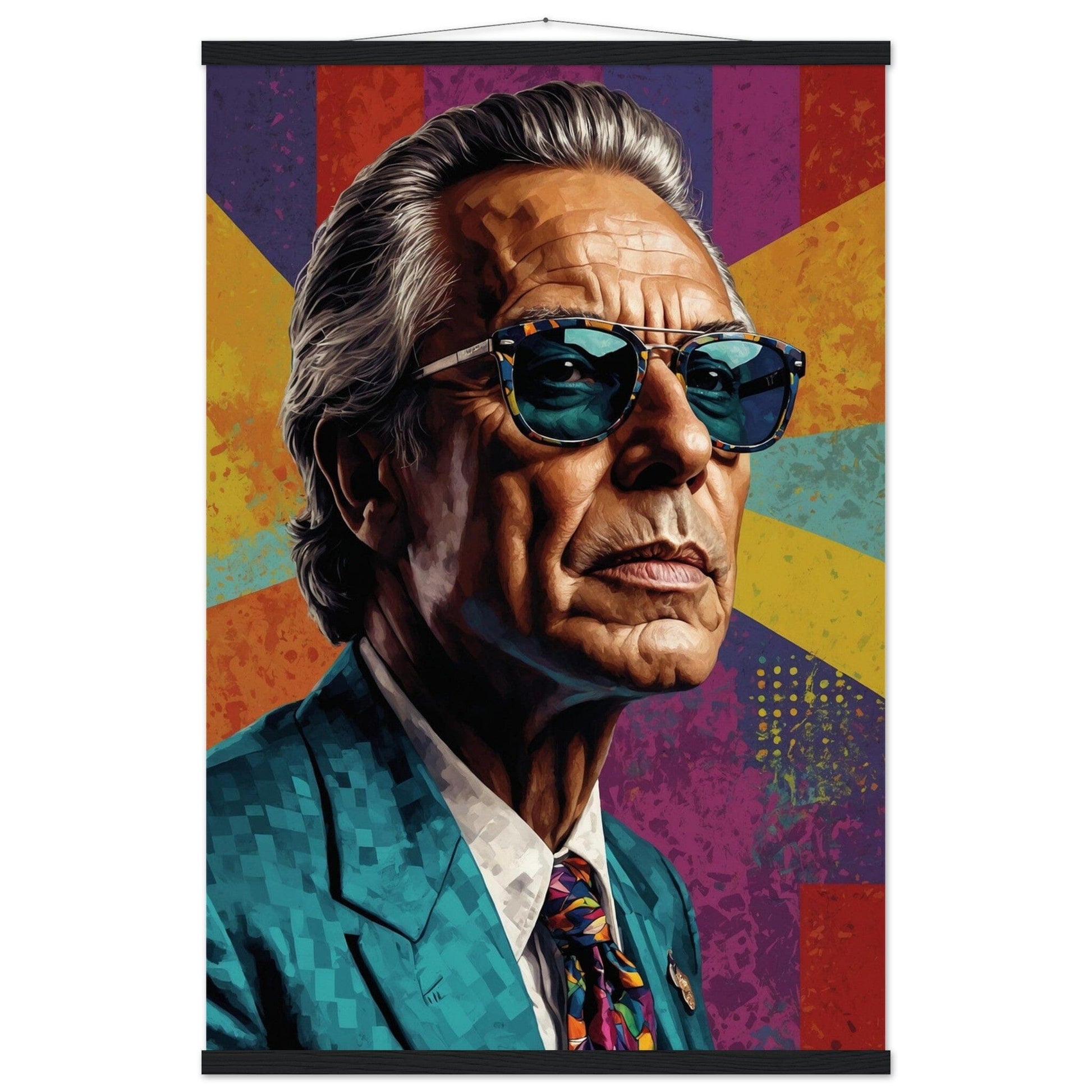 Cultural Icons: Vibrant Portraiture Print Material Modern Masterpieces 60x90 cm / 24x36″ Premium Matte Paper Poster with Hanger Vertical