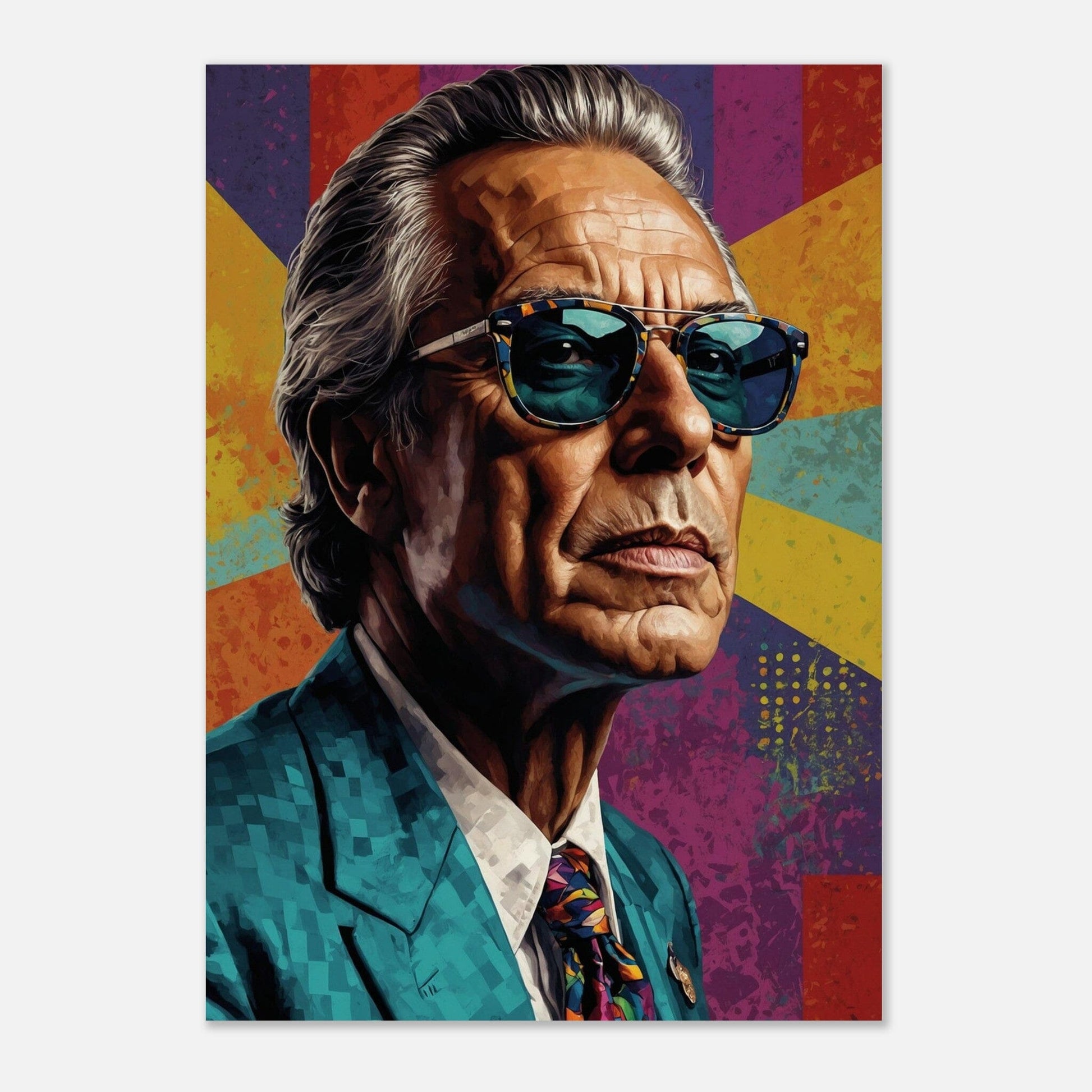 Cultural Icons: Vibrant Portraiture Print Material Modern Masterpieces A4 21x29.7 cm / 8x12″ Museum-Quality Matte Paper Poster Vertical