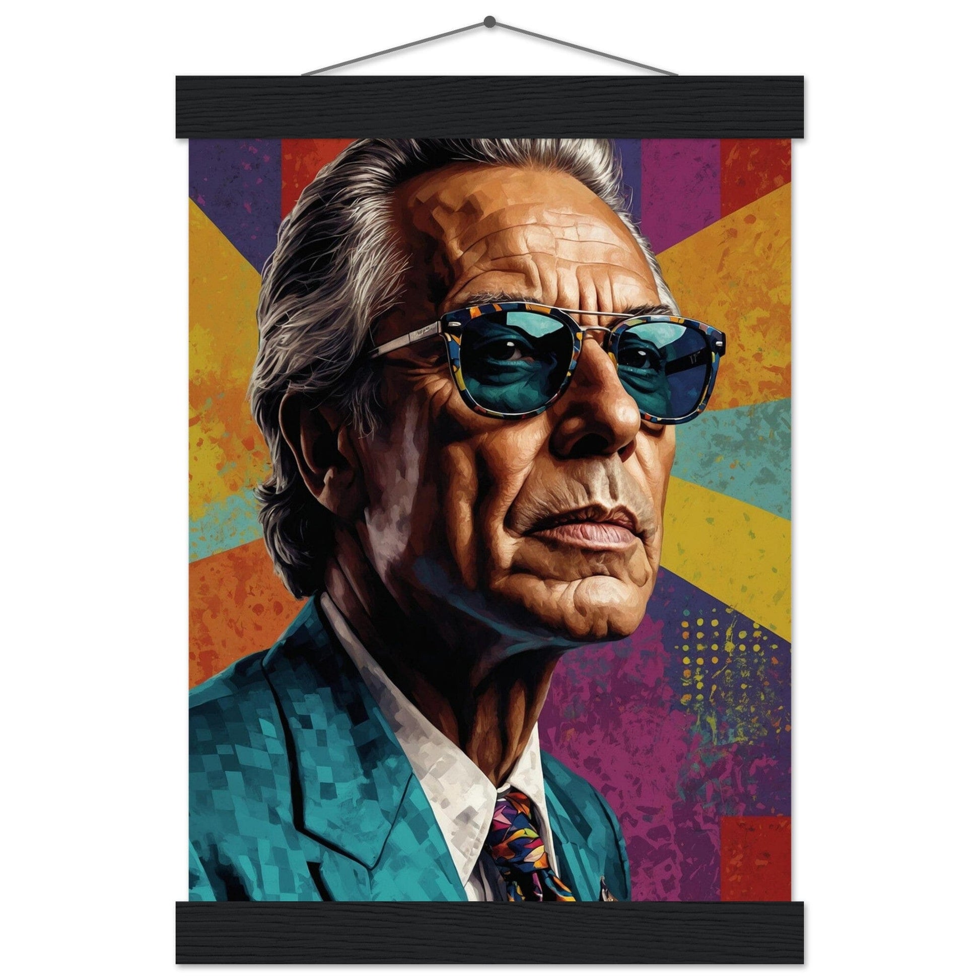Cultural Icons: Vibrant Portraiture Print Material Modern Masterpieces A4 21x29.7 cm / 8x12″ Premium Matte Paper Poster with Hanger Vertical